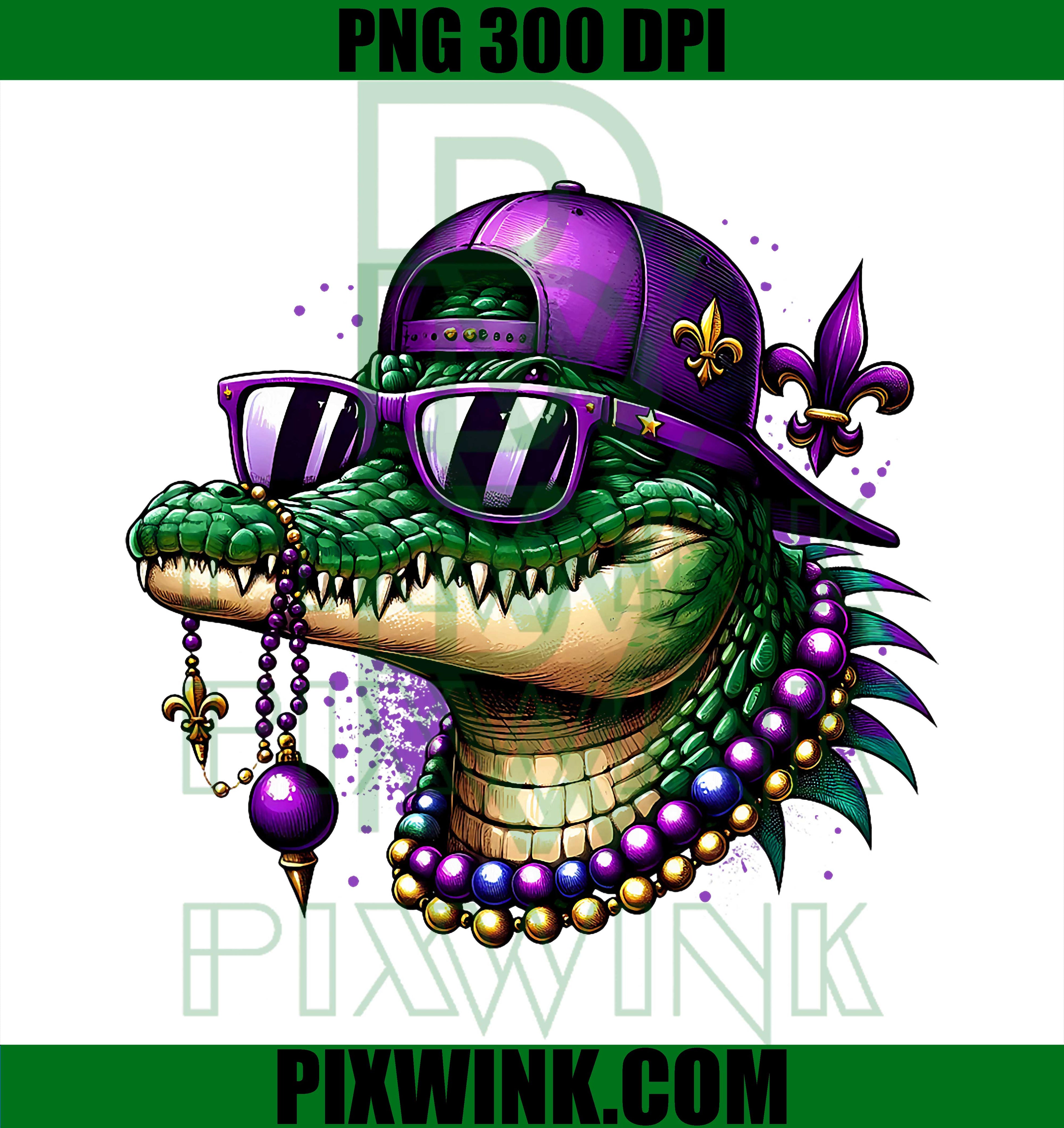 Crocodile Beads Carnival New Orleans Mardi Gras Fleur De Lis PNG