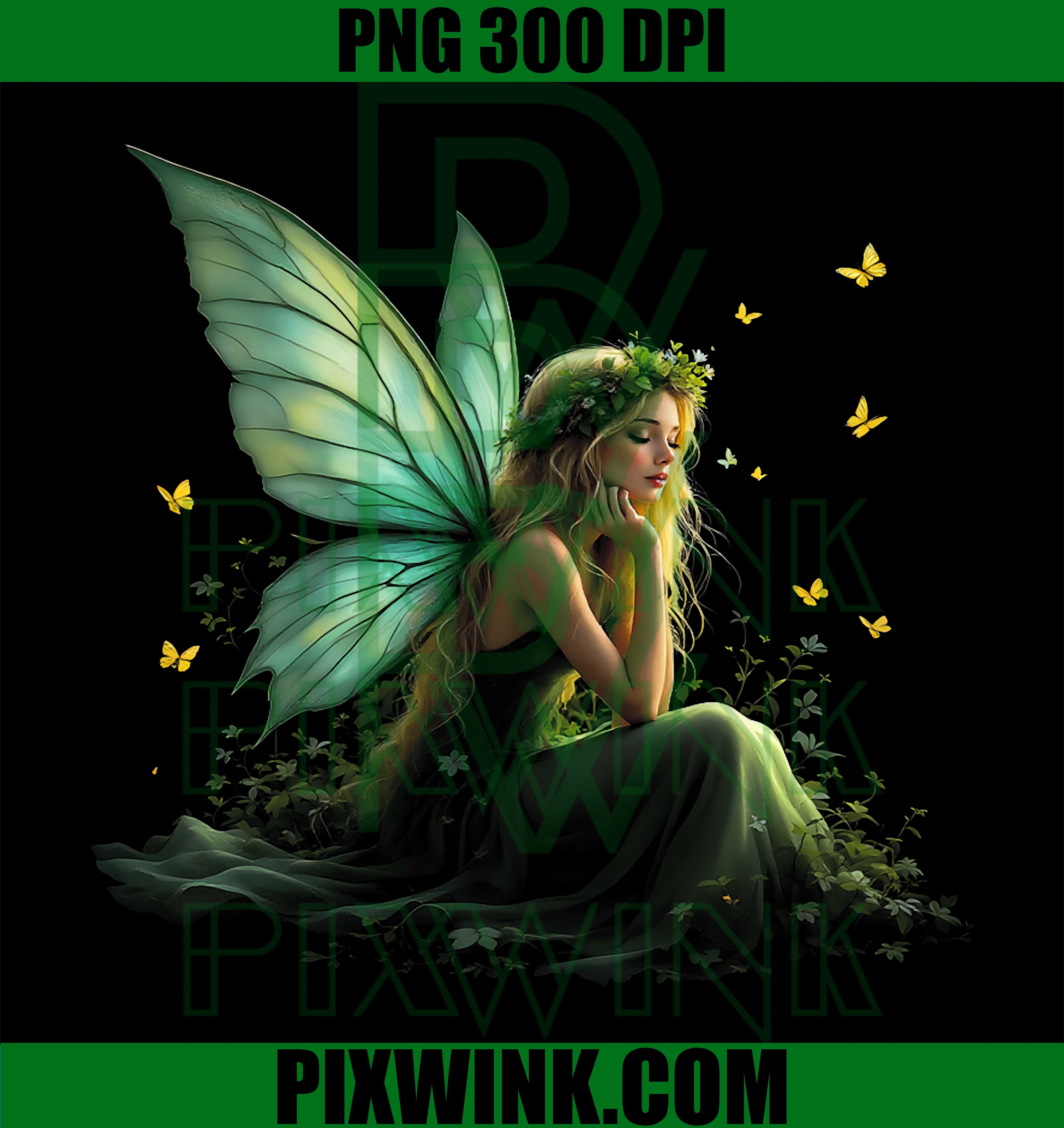 Woodland Fairy PNG, Fantasy Butterflies Flowers PNG, Magical Art Design PNG