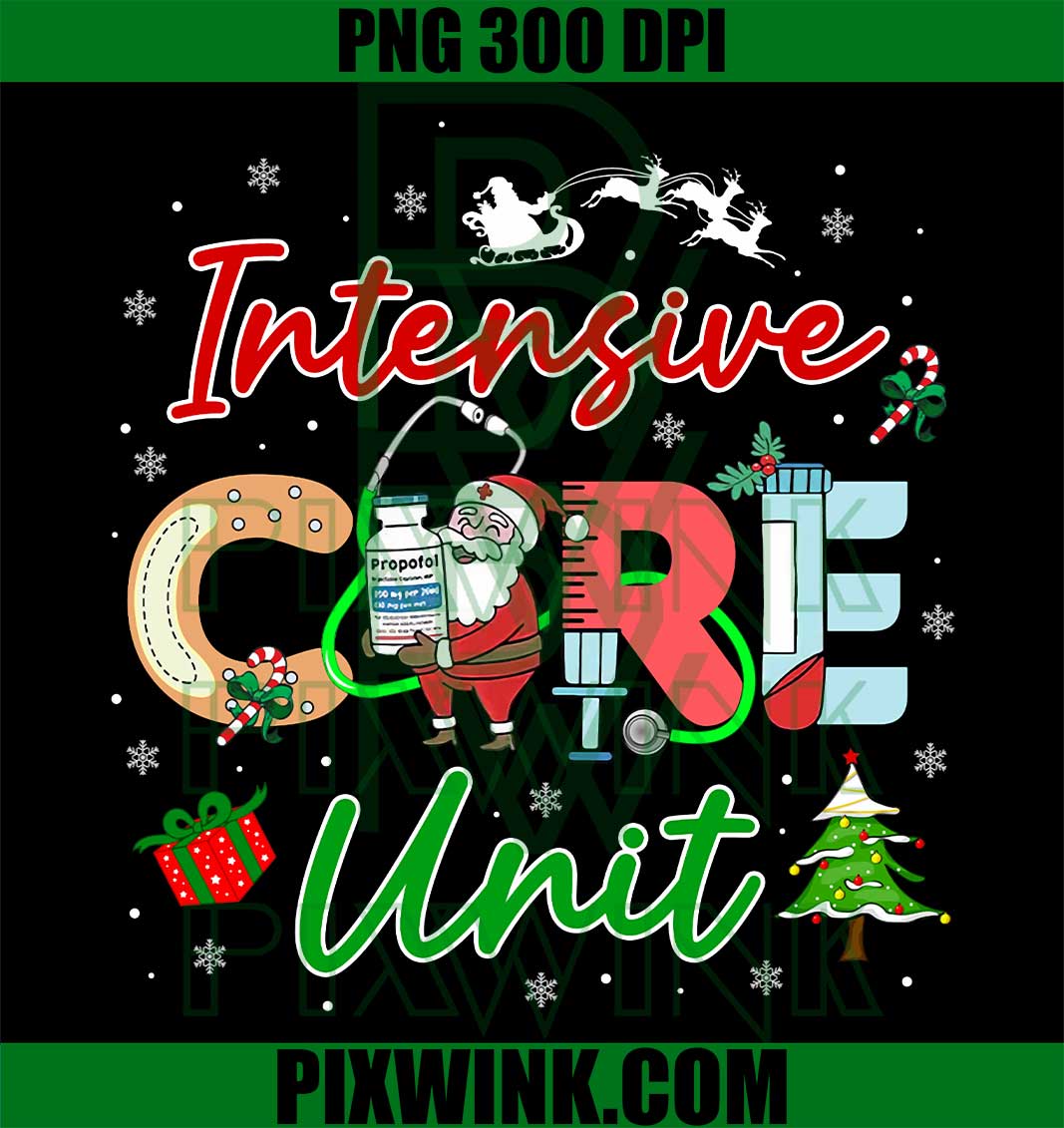 Intensive Care Scare Unit, Christmas Santa Nurse ICU Nursing PNG
