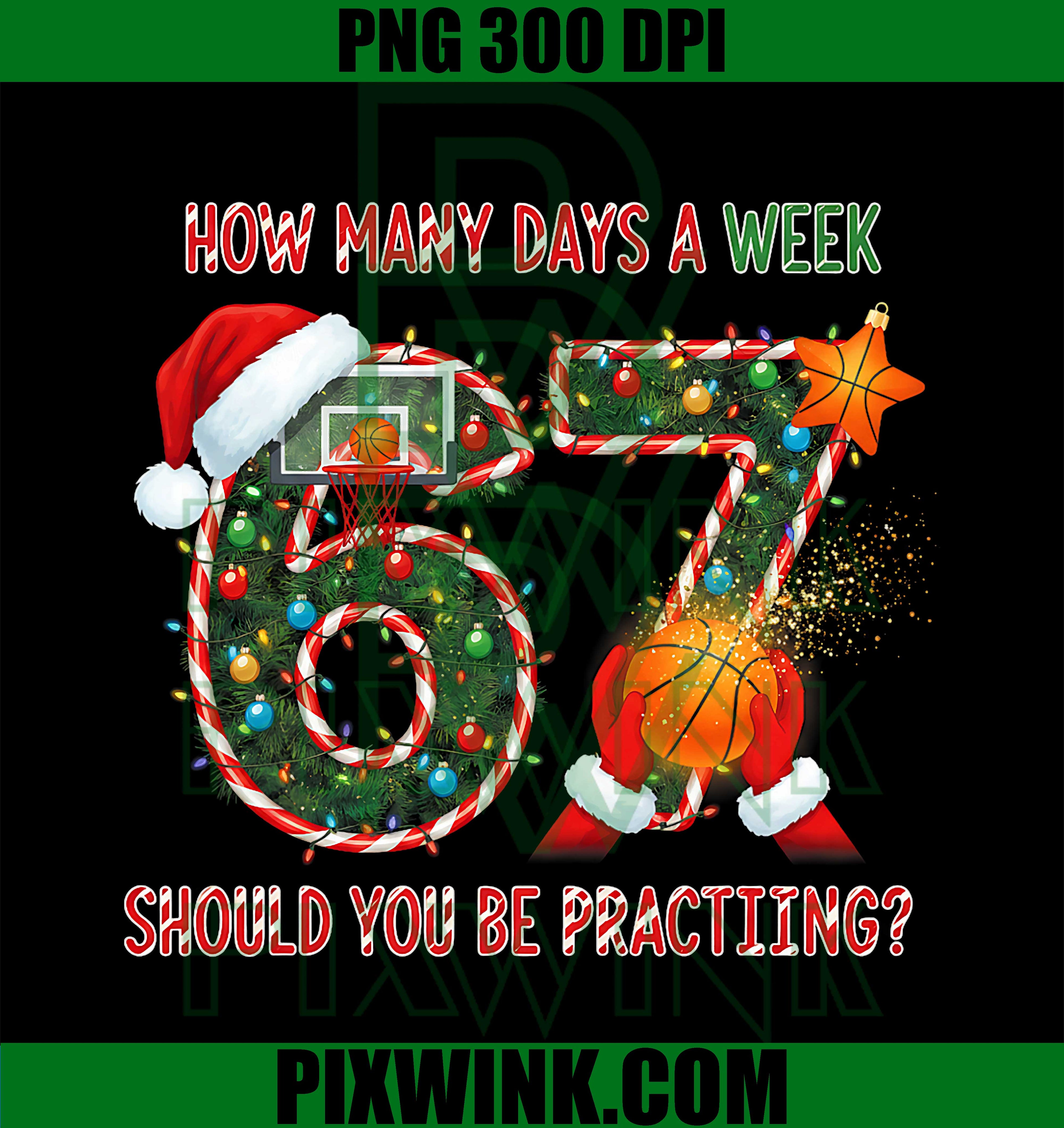 67 Christmas 6 7 Meme Basketball PNG