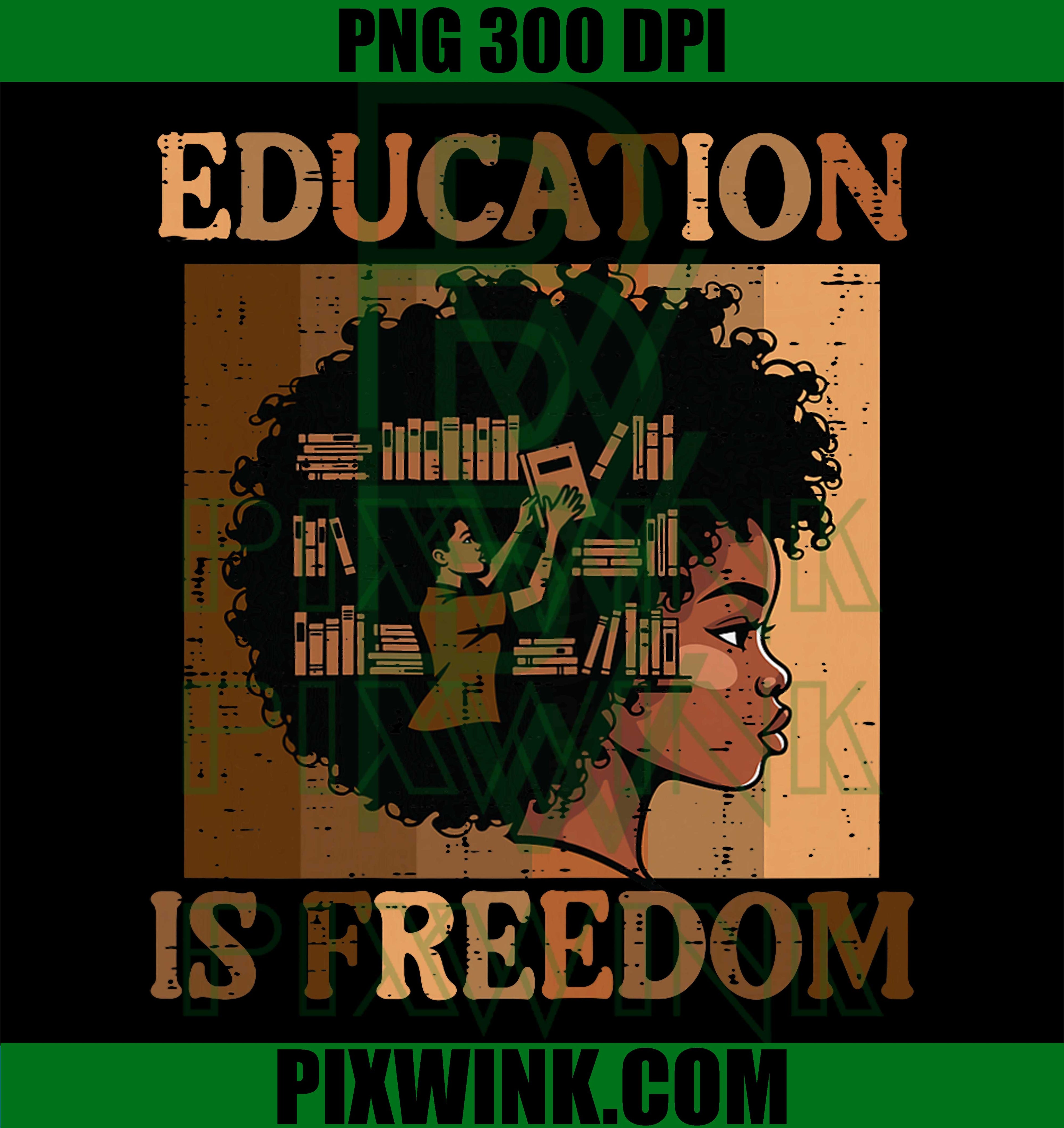 Black History Afro Woman PNG, Education Freedom PNG, Girls Power PNG