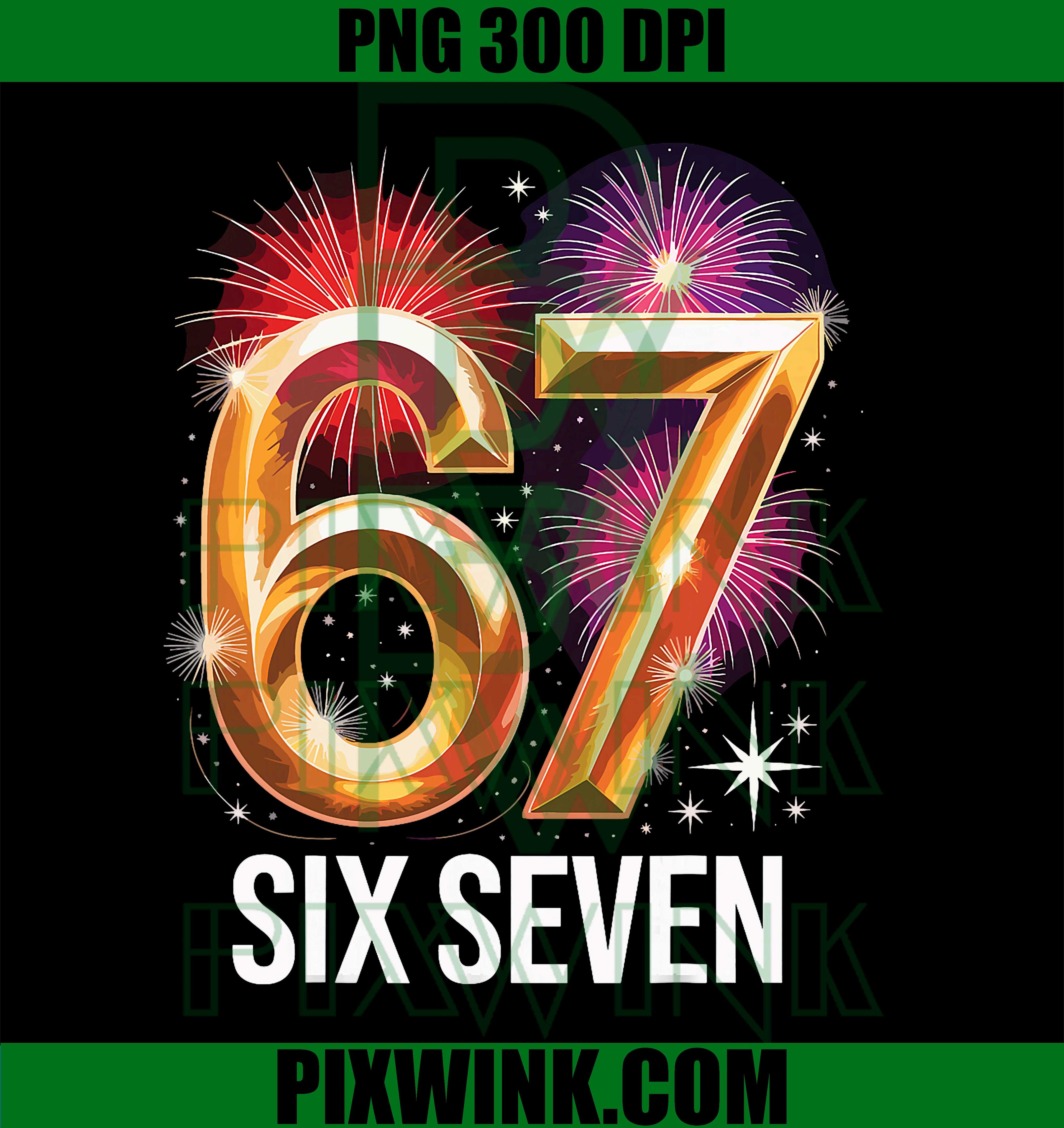 67 New Years Eve Party PNG, 6 7 Meme 67 2026 PNG