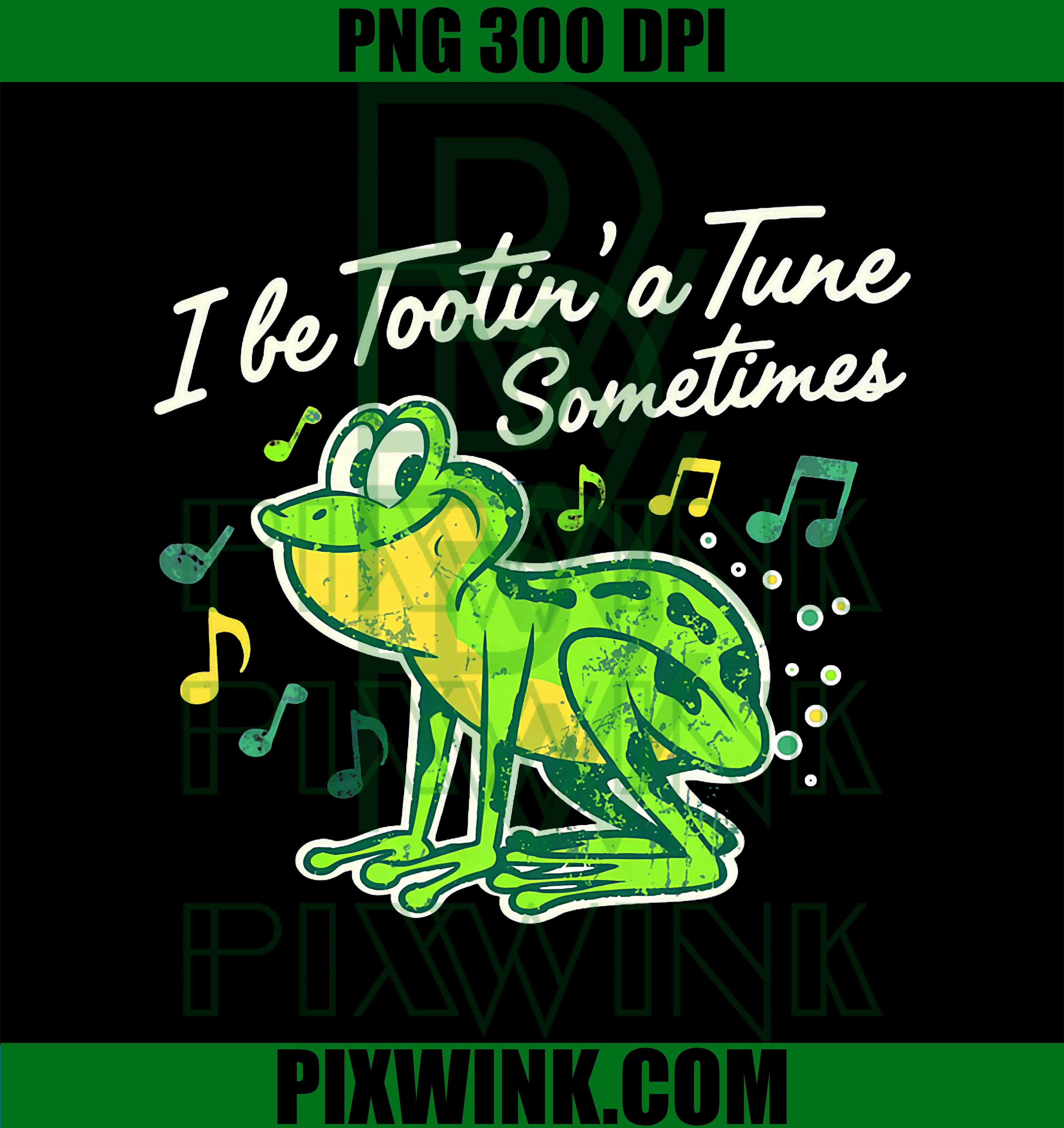 Farting Frog Musical Farts PNG, I Be Tooting A Tune Frog PNG