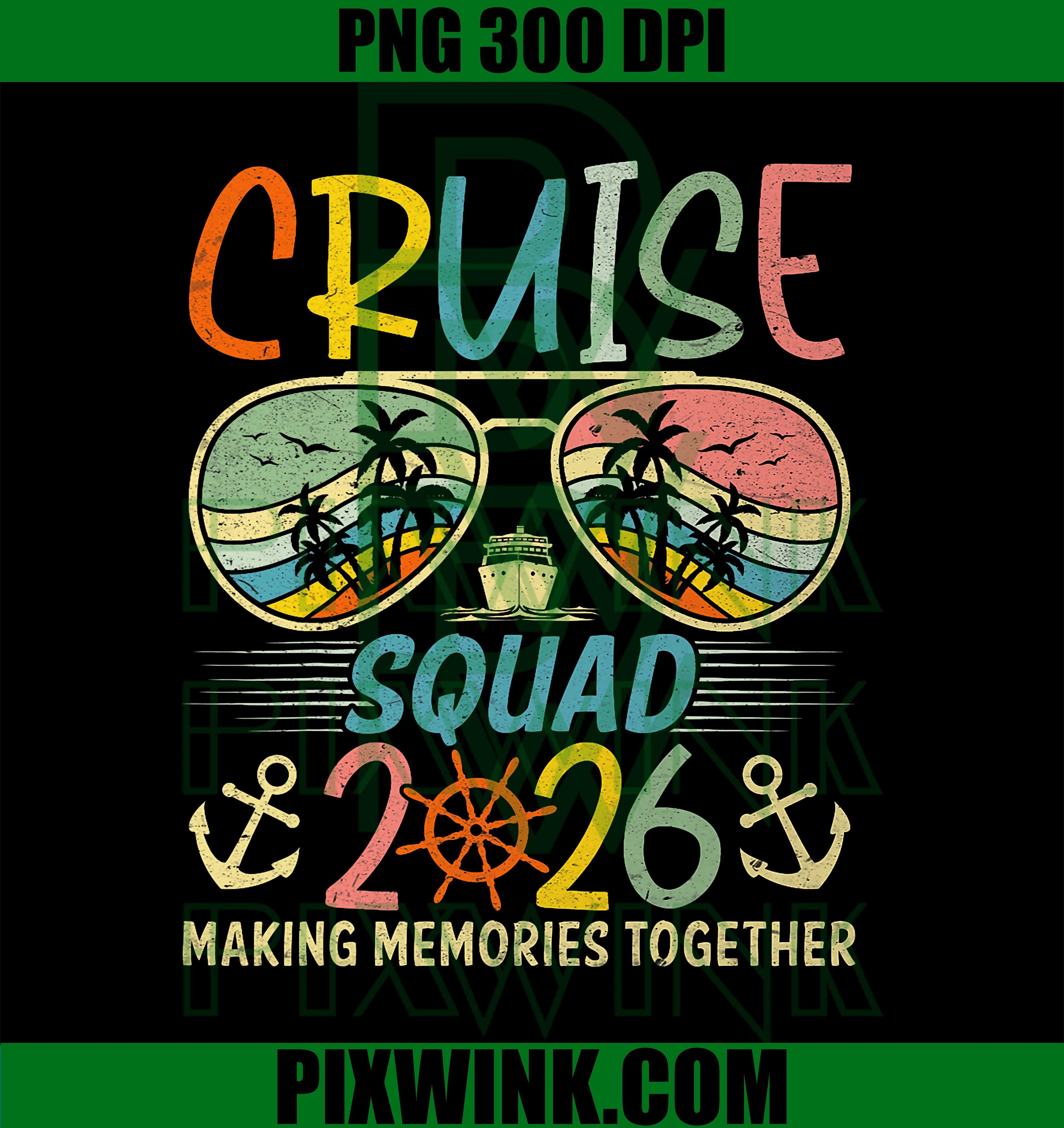 Cruise Squad 2026, Family Vacation Matching Group Summer PNG