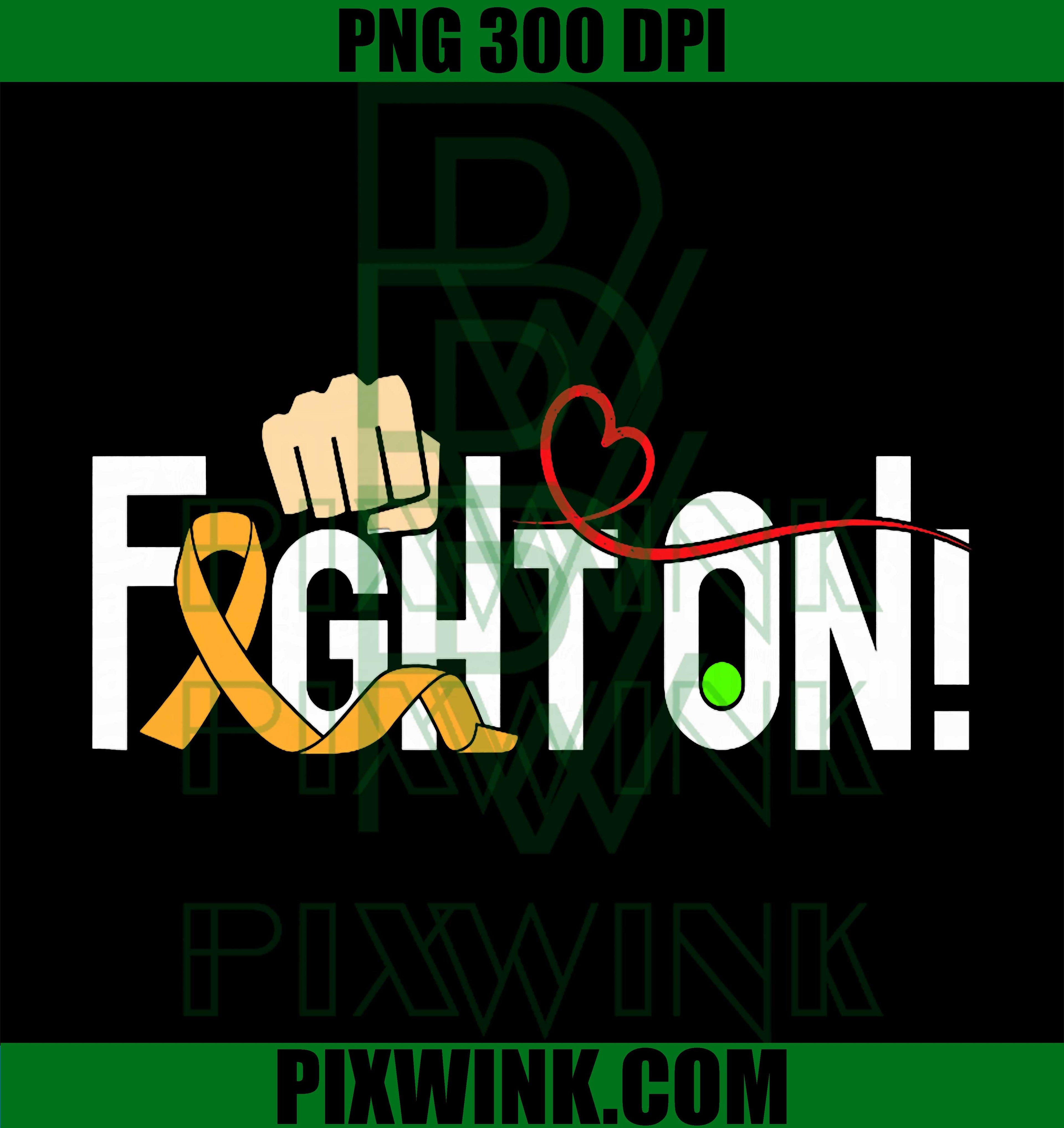 Fight ON Appendix Cancer PNG, Cancer Awareness PNG, Supporter Ribbon PNG
