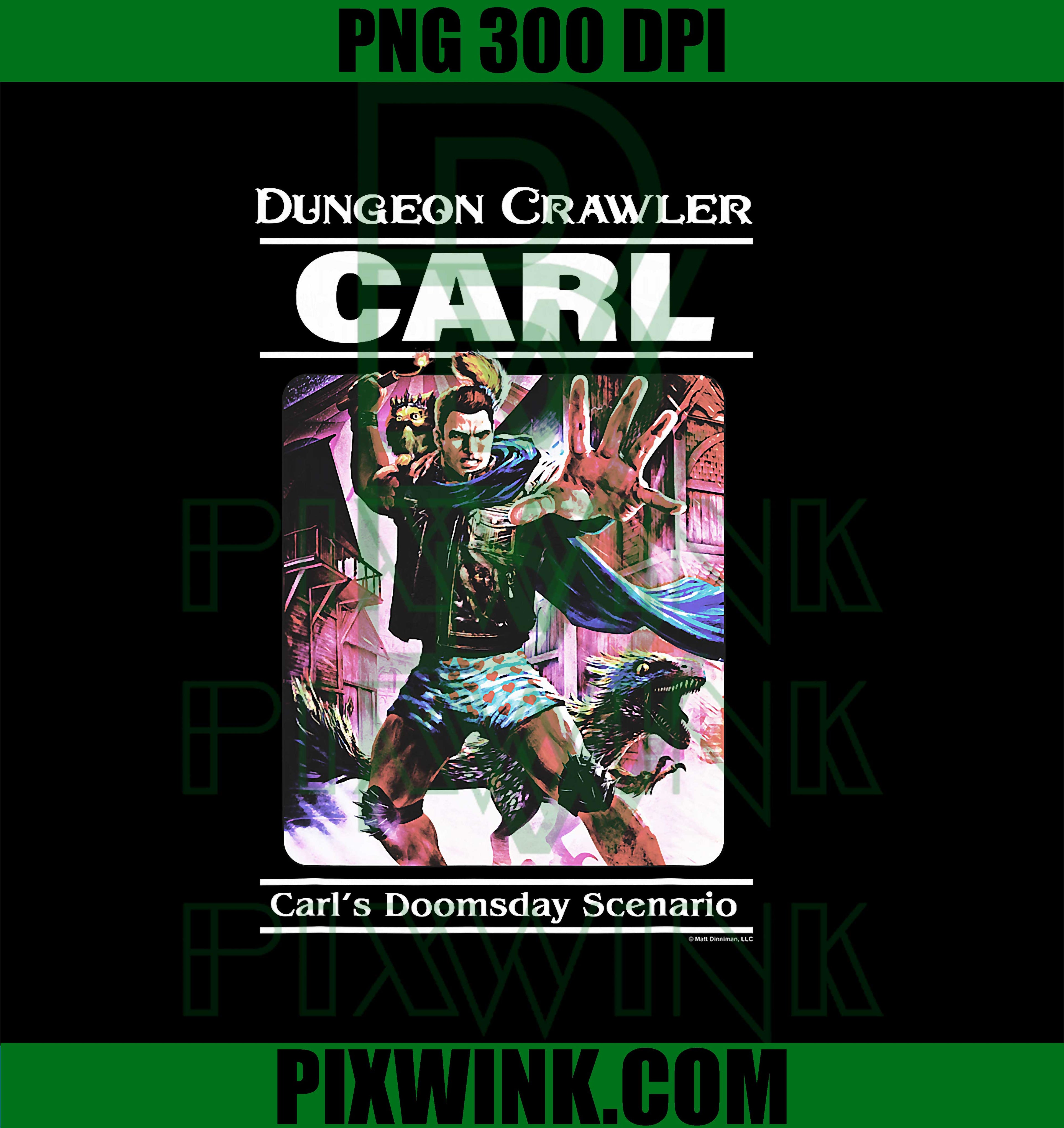 Dungeon Crawler Carl Vintage Paperback Illustration Book PNG