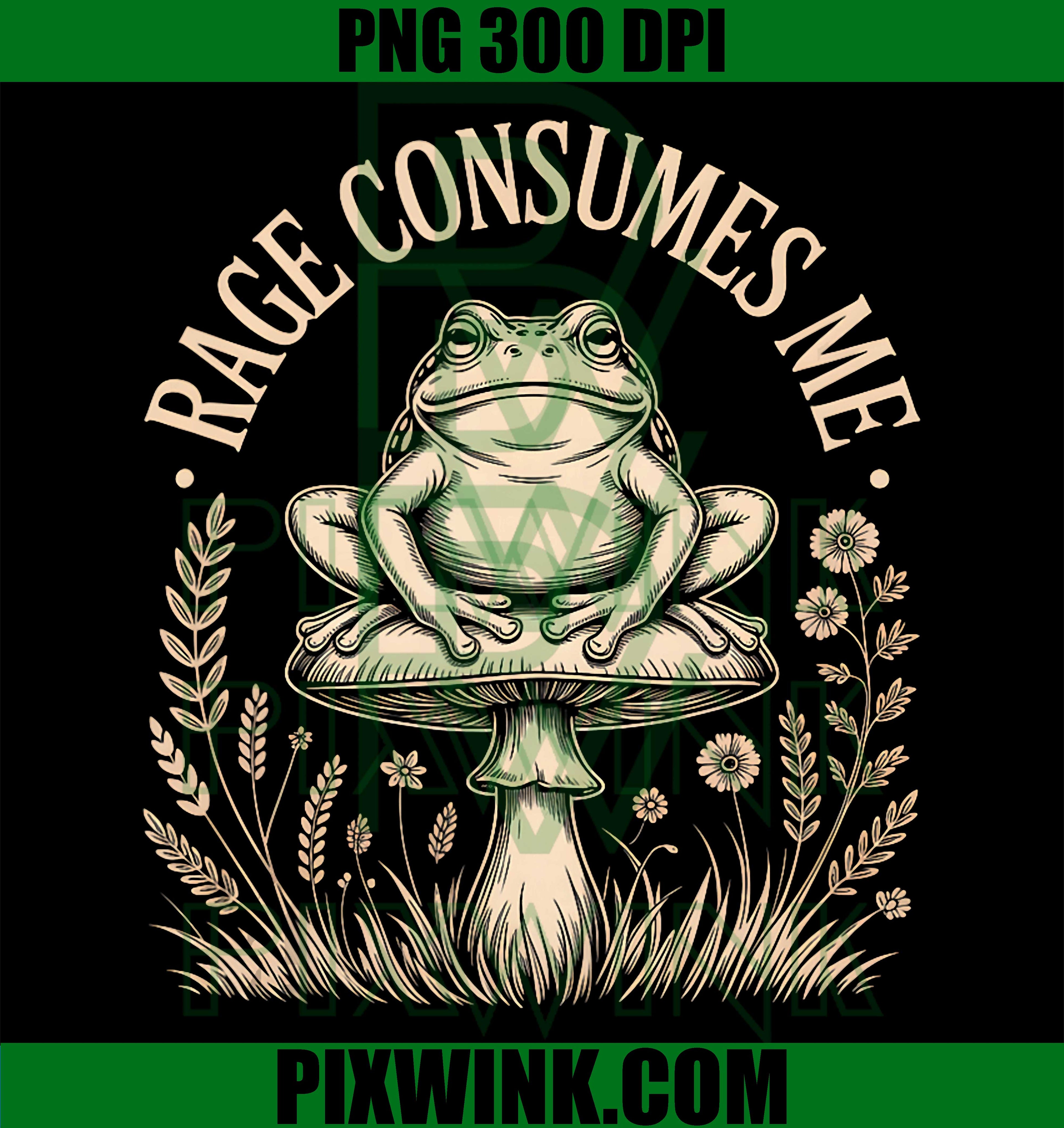 Cute Frog Meme PNG, Rage Consumes Me Frog Humor PNG