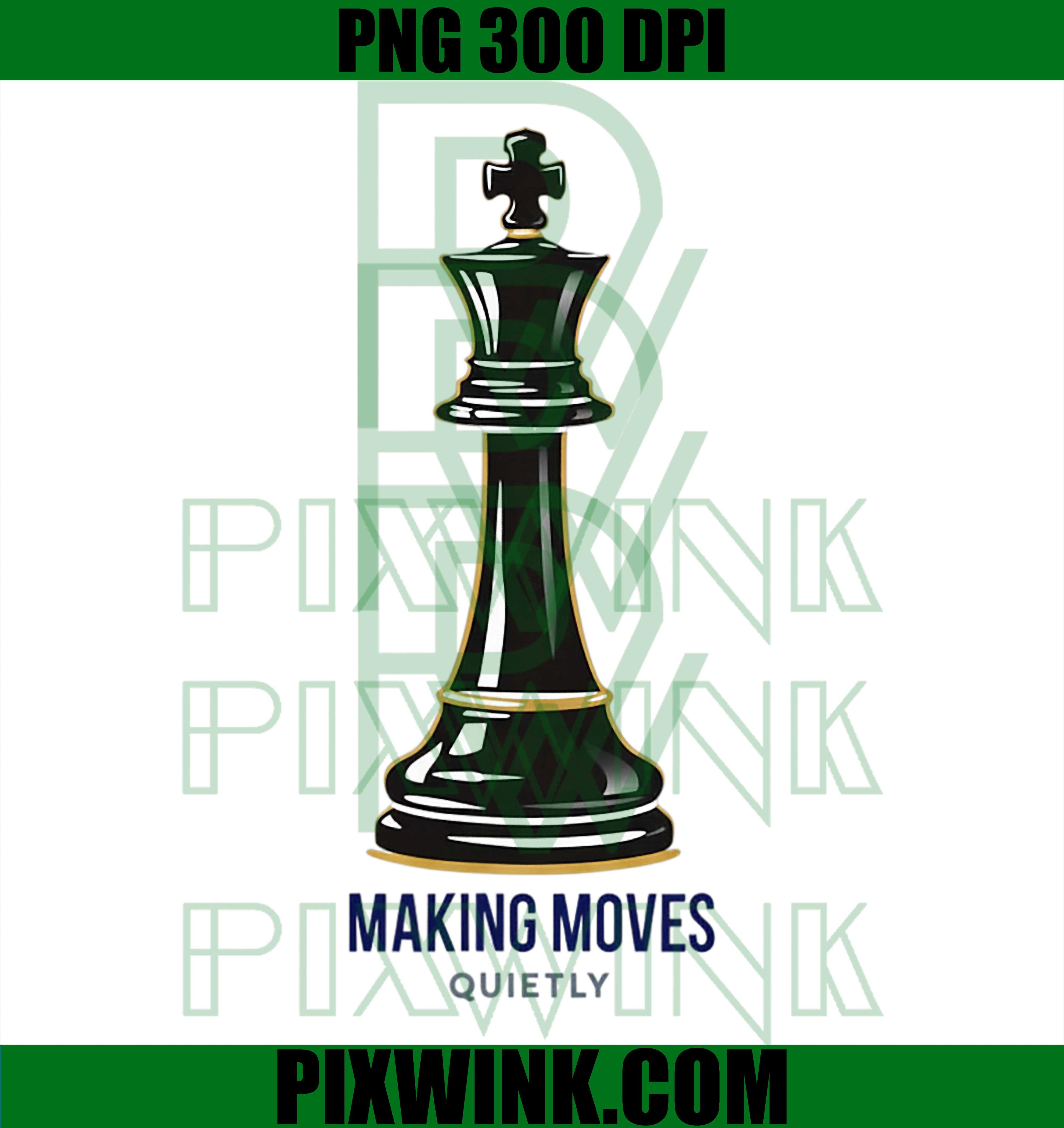 Making Moves Quietly PNG, Silent Strategy Chess King PNG