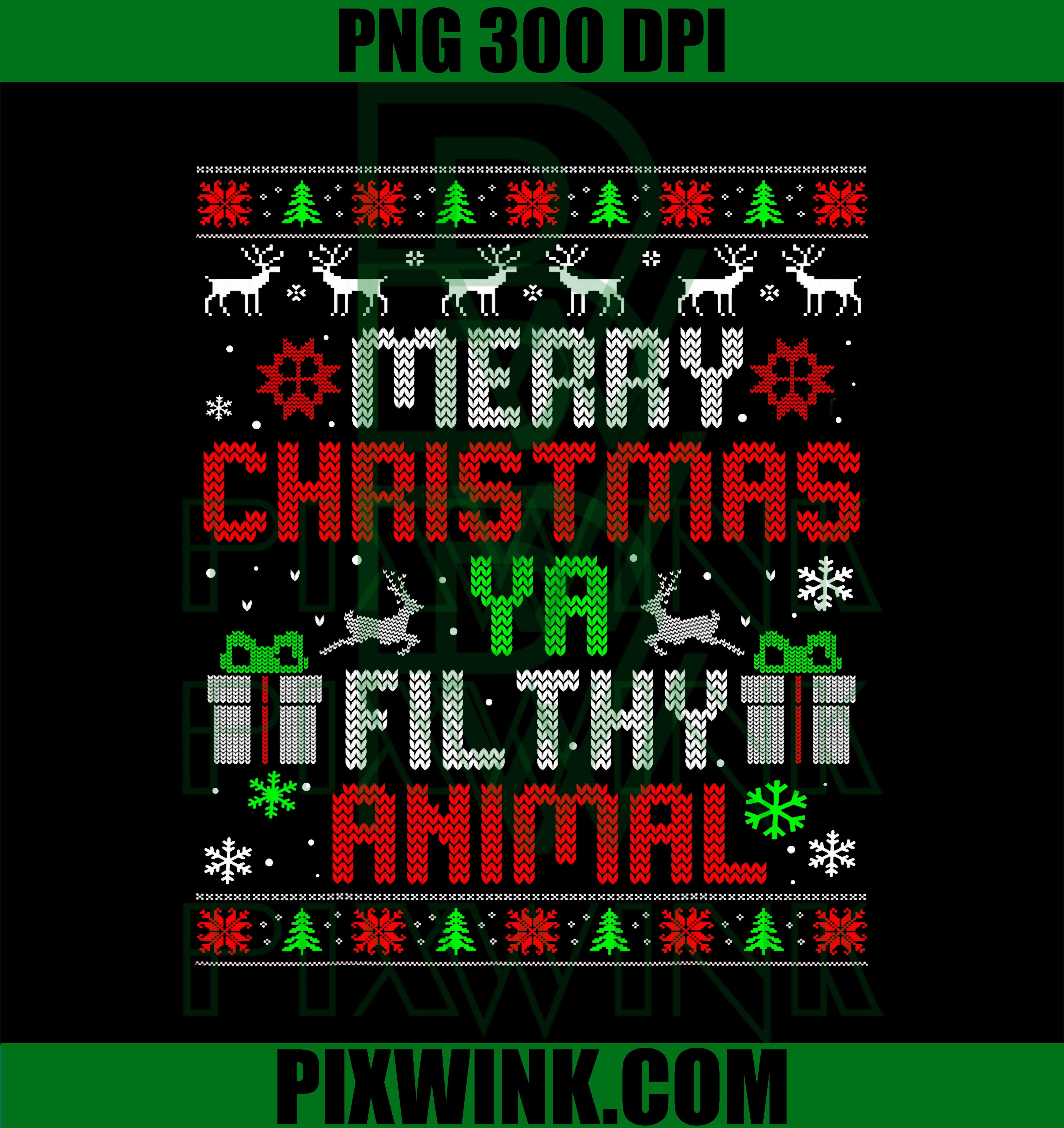 Merry Christmas Animal Filthy Ya, Xmas Family PNG