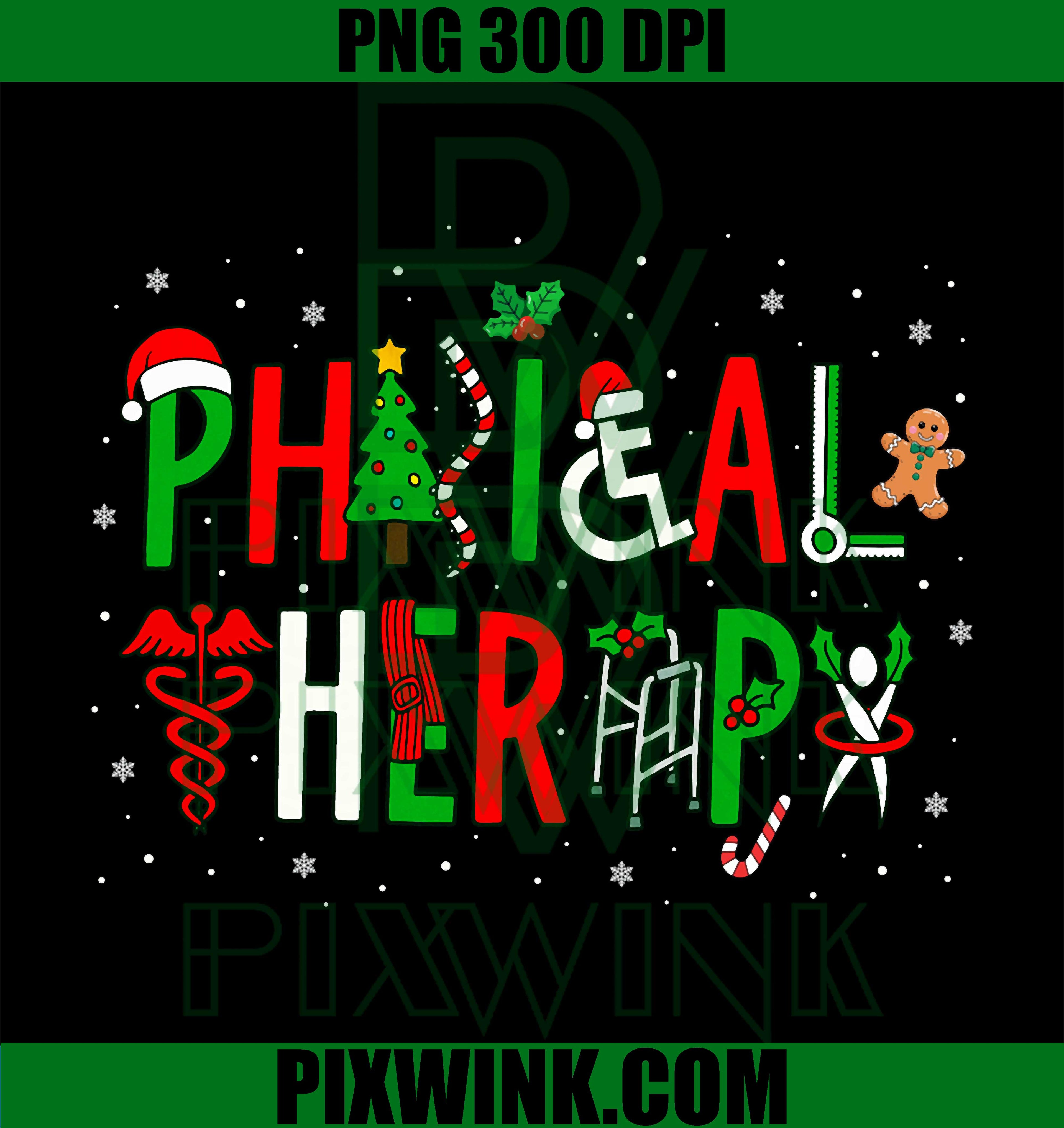Physical Therapy Christmas, Funny Physical Therapist PT Month PNG
