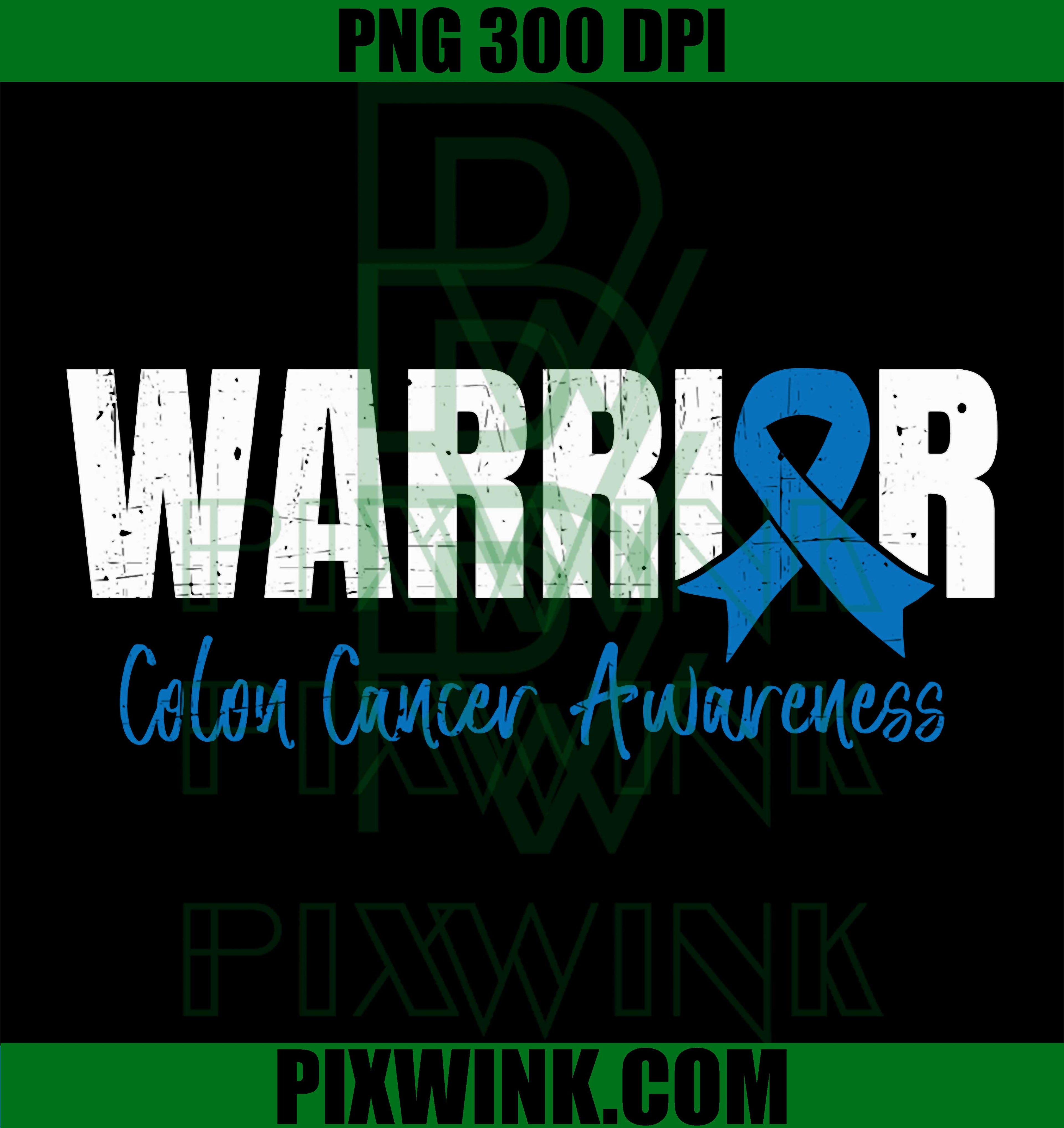 Colorectal Cancer Warrior PNG, Colon Cancer Awareness Ribbon PNG