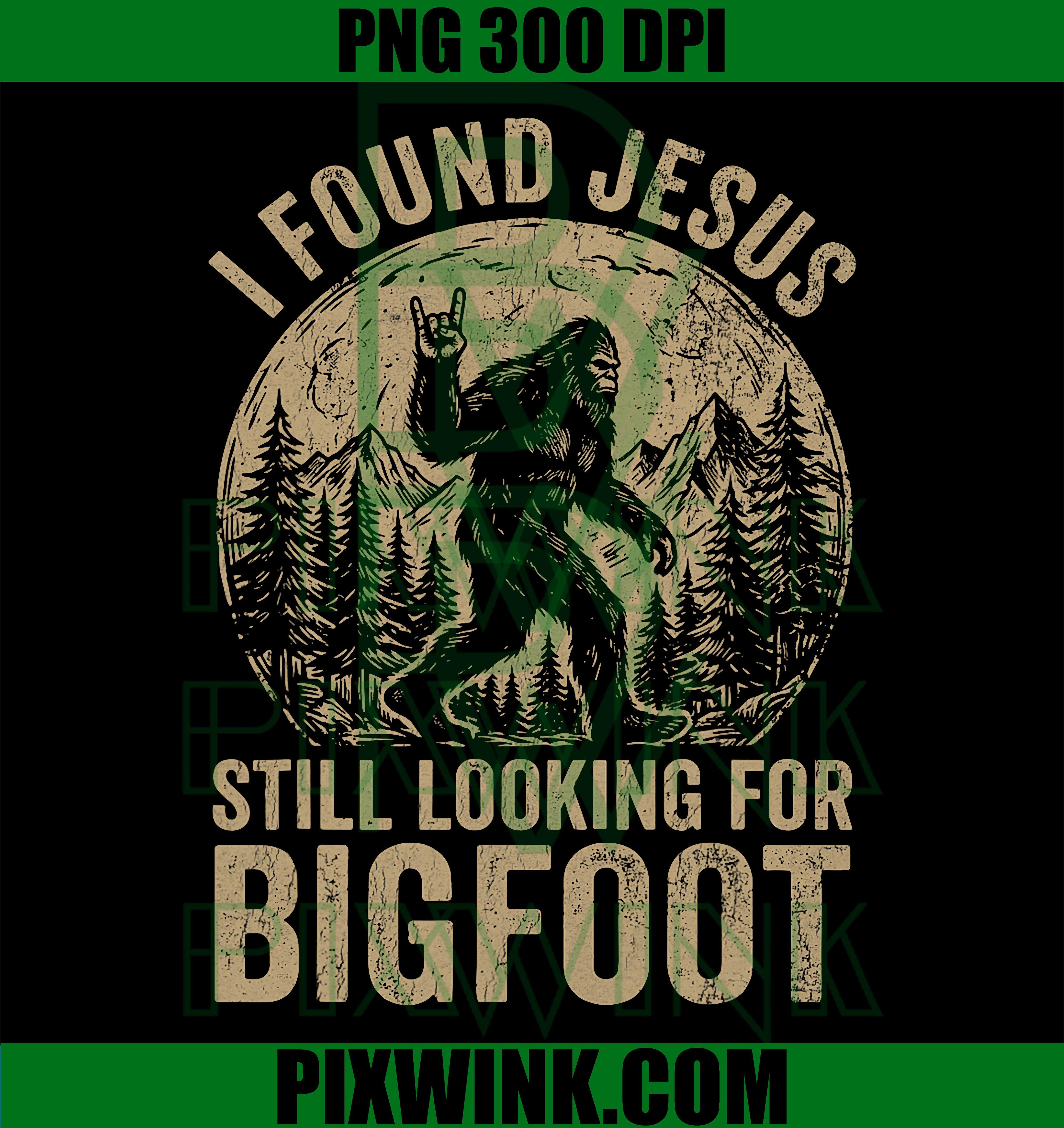 Found Jesus Bigfoot PNG, Funny Christian Sasquatch PNG