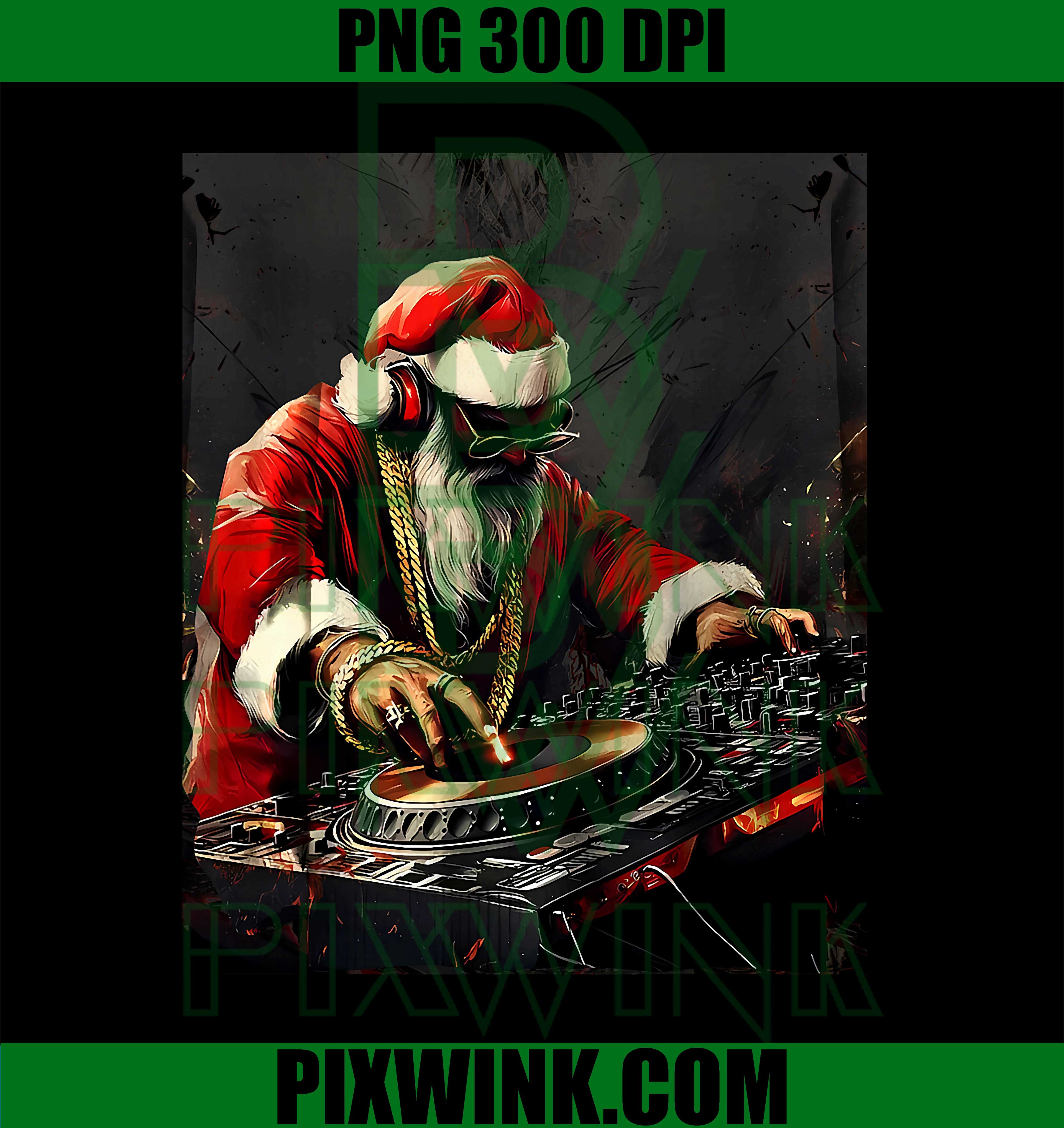 Hip hop Santa dj Christmas PNG,  Dj Christmas PNG, Hip Hop Christmas PNG