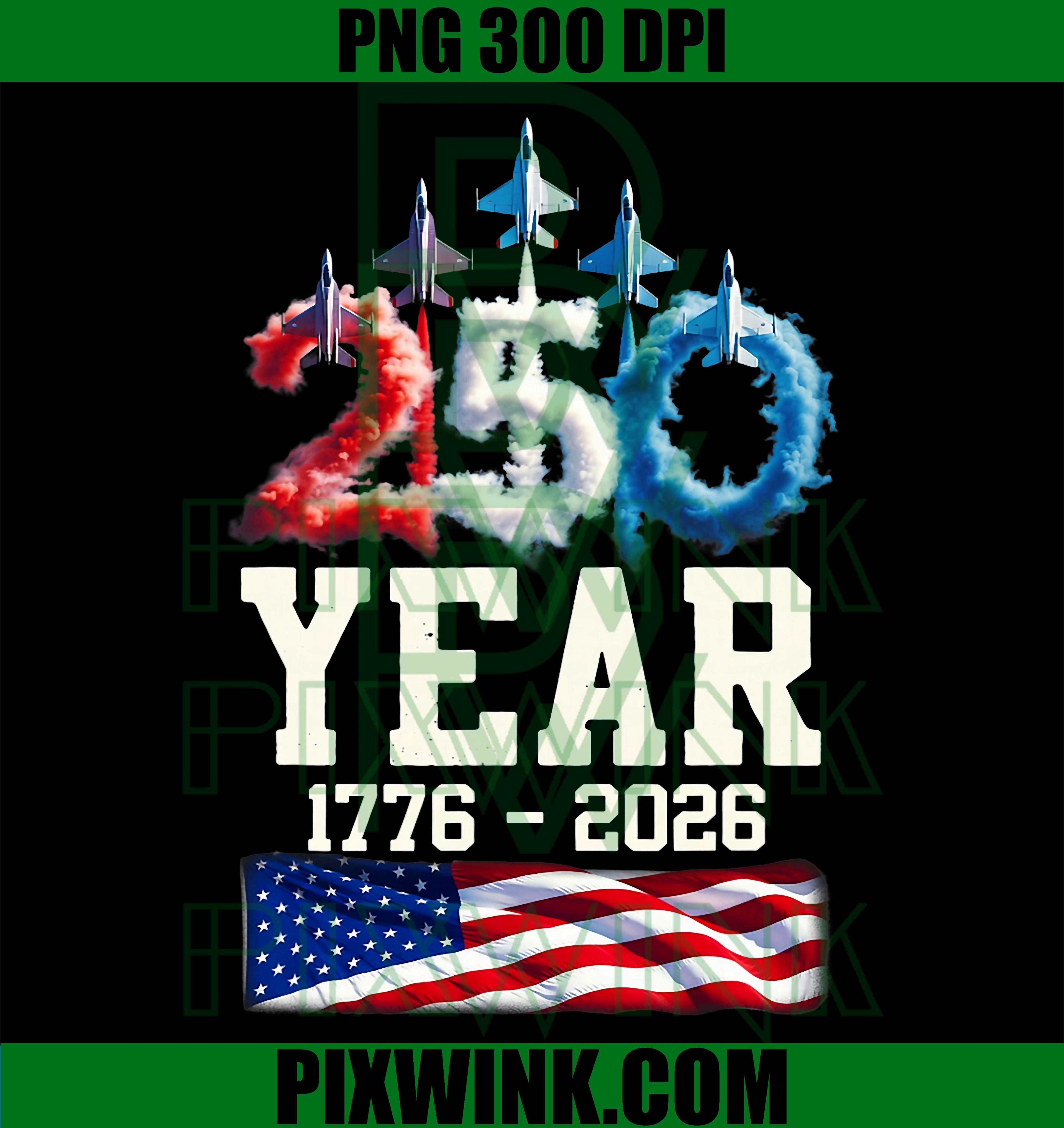 USA 250th American Anniversary PNG, 4th Of July 250 Years 2026 PNG