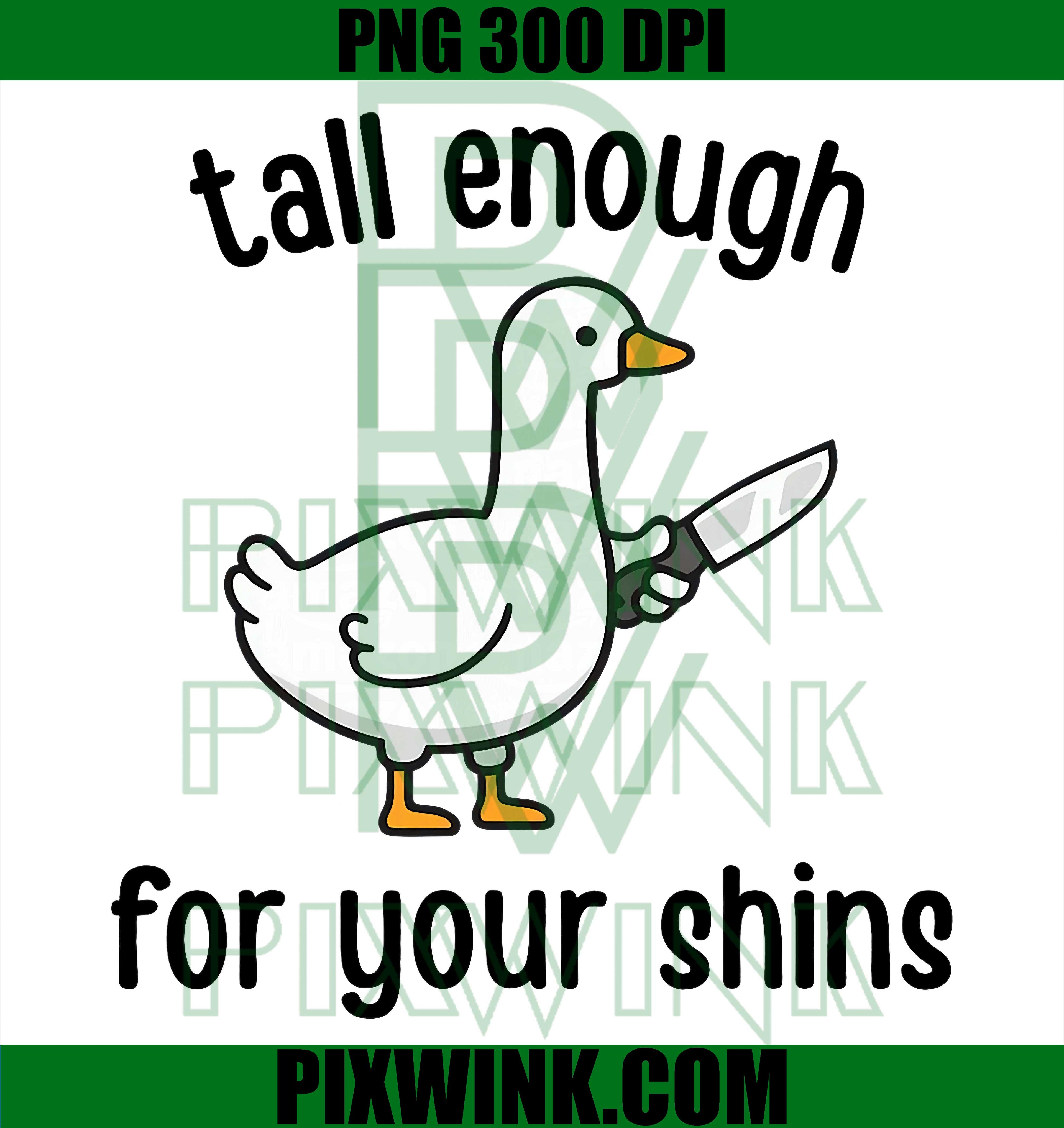 Tall Goose PNG, Shins Meme PNG, Funny Goose Humor PNG