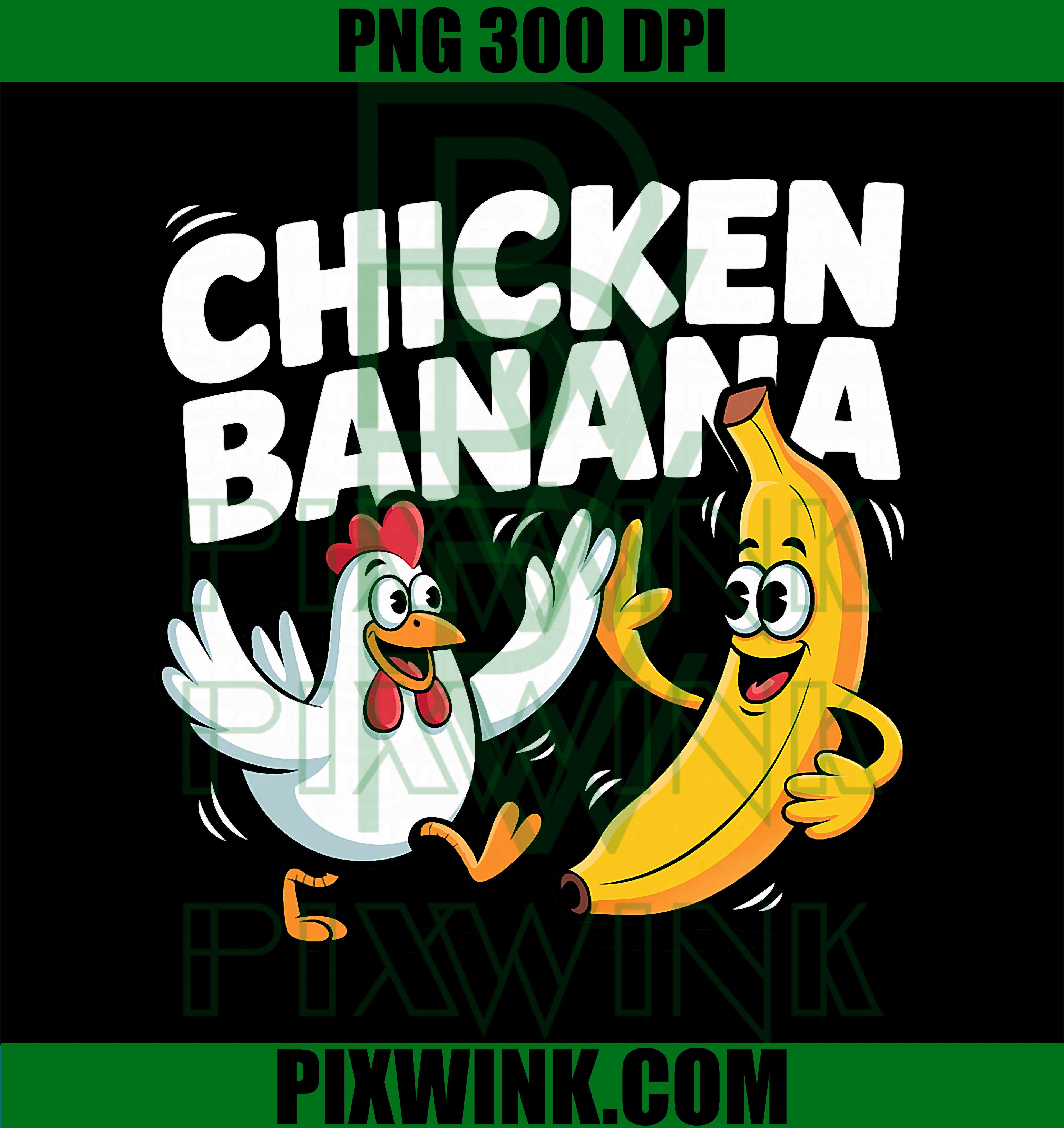 Funny Chicken Banana Dance PNG