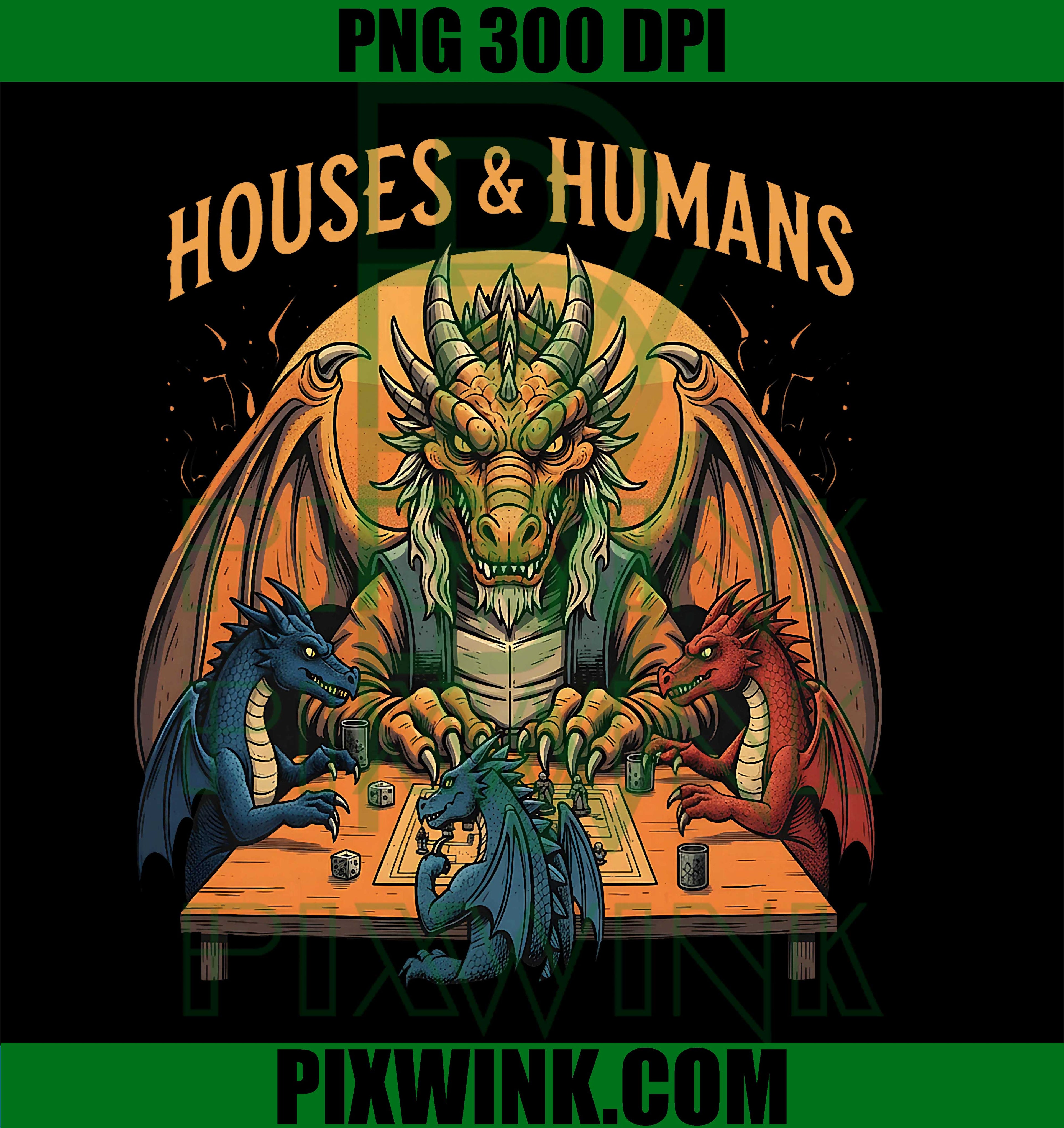 Funny Gaming Houses and Humans RPG Parody Gamer PNG