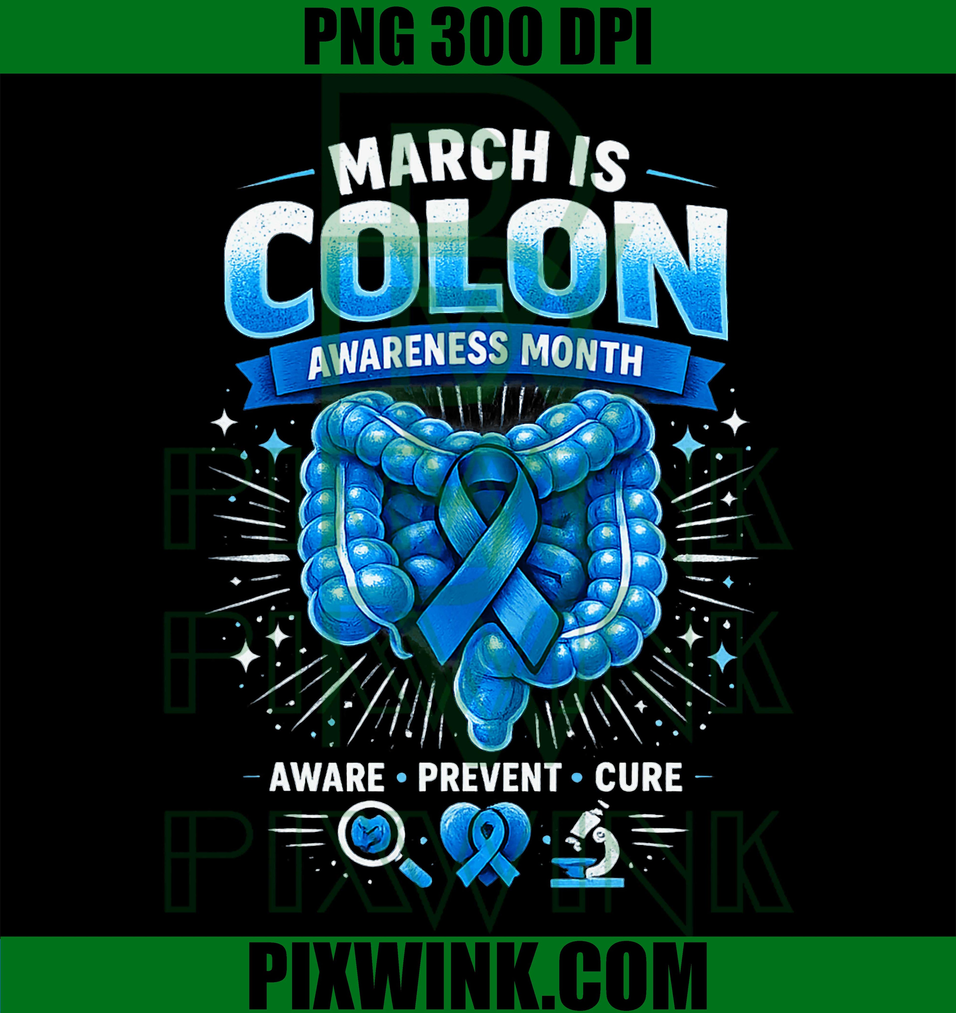 Colorectal Colon Cancer Awareness PNG, Blue March Heart Ribbon PNG