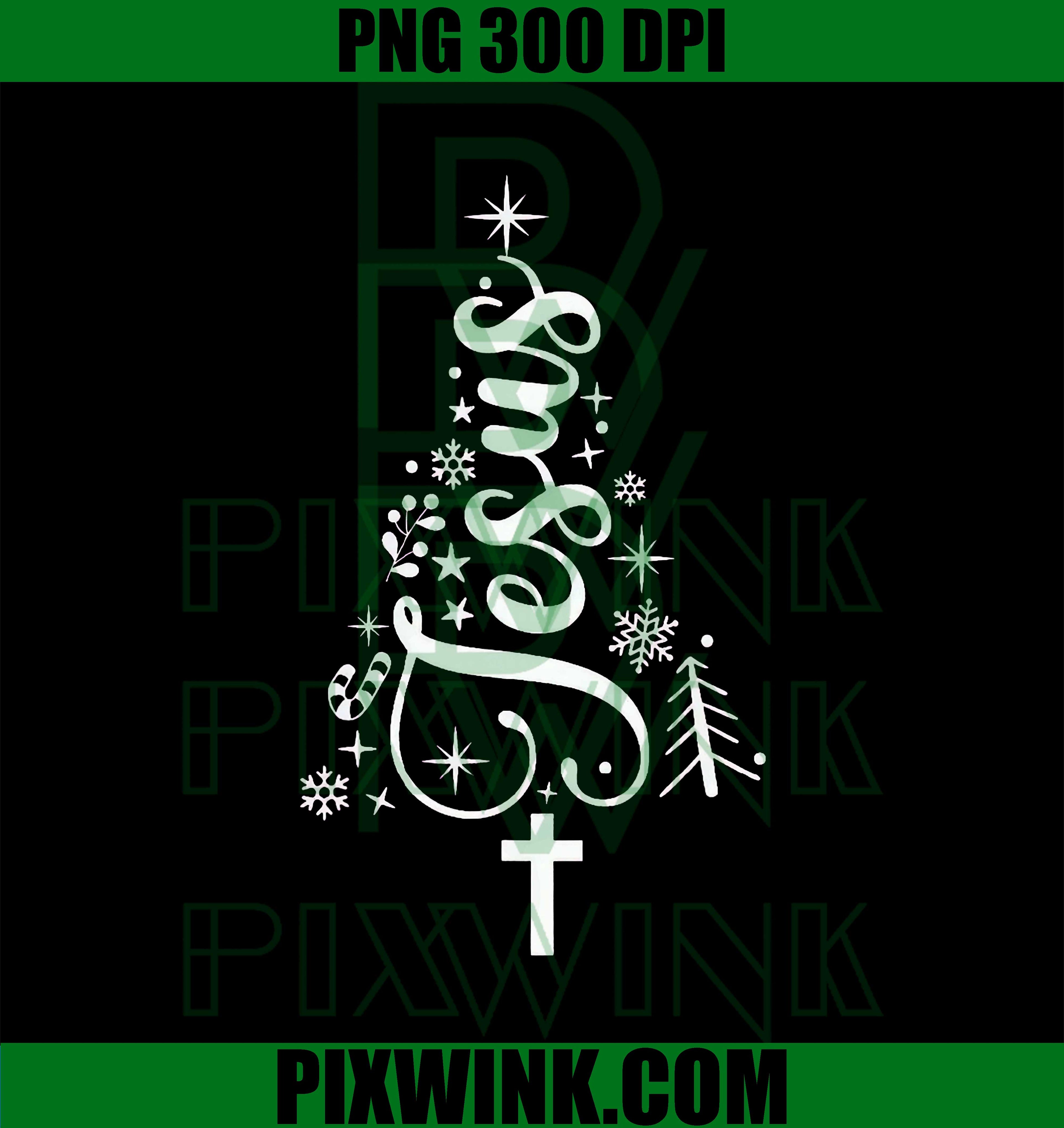 Jesus Christmas Tree Bible Verse PNG