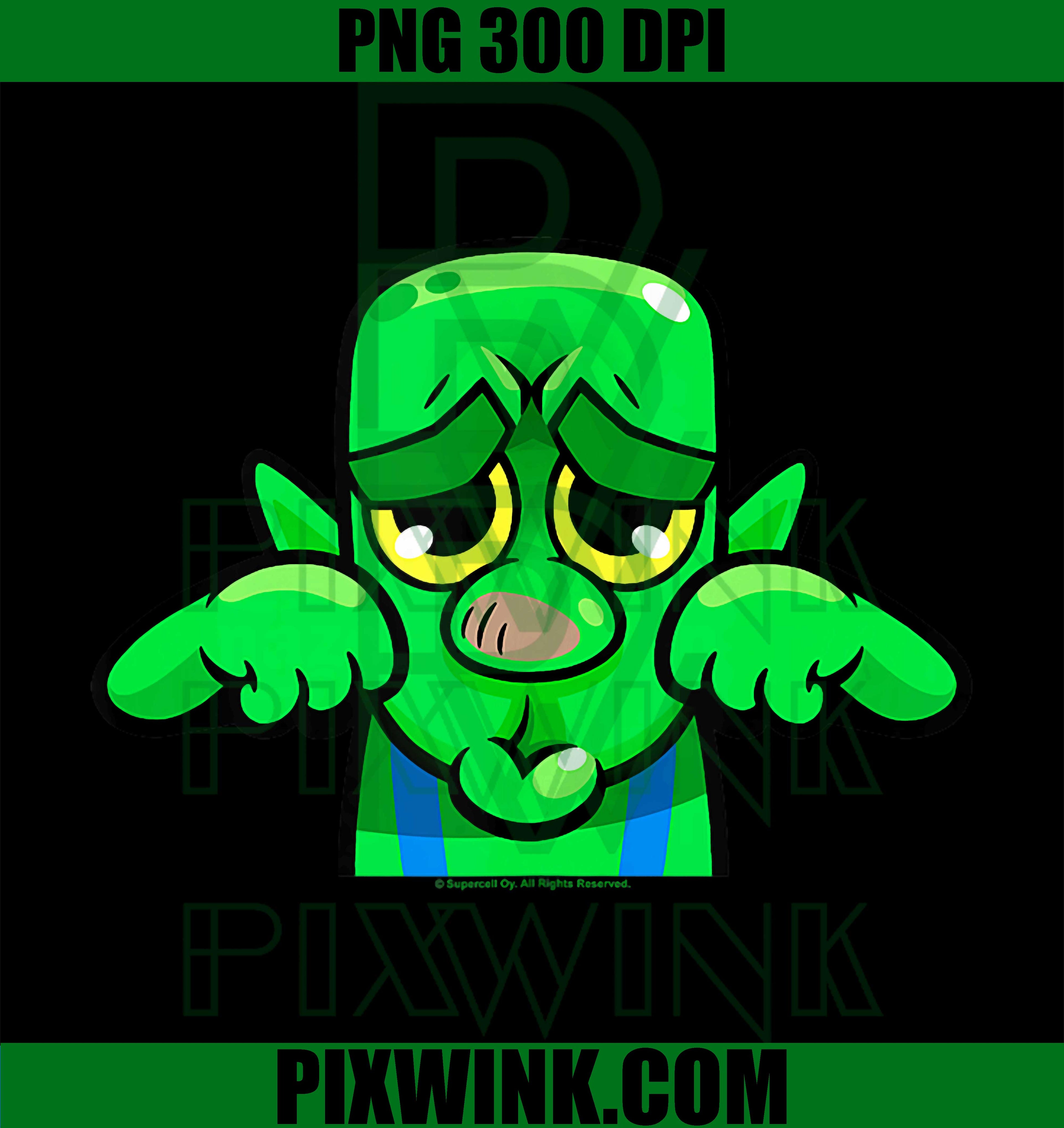 Clash Royale Crying Goblin Emote, Mobile Game Emoji PNG