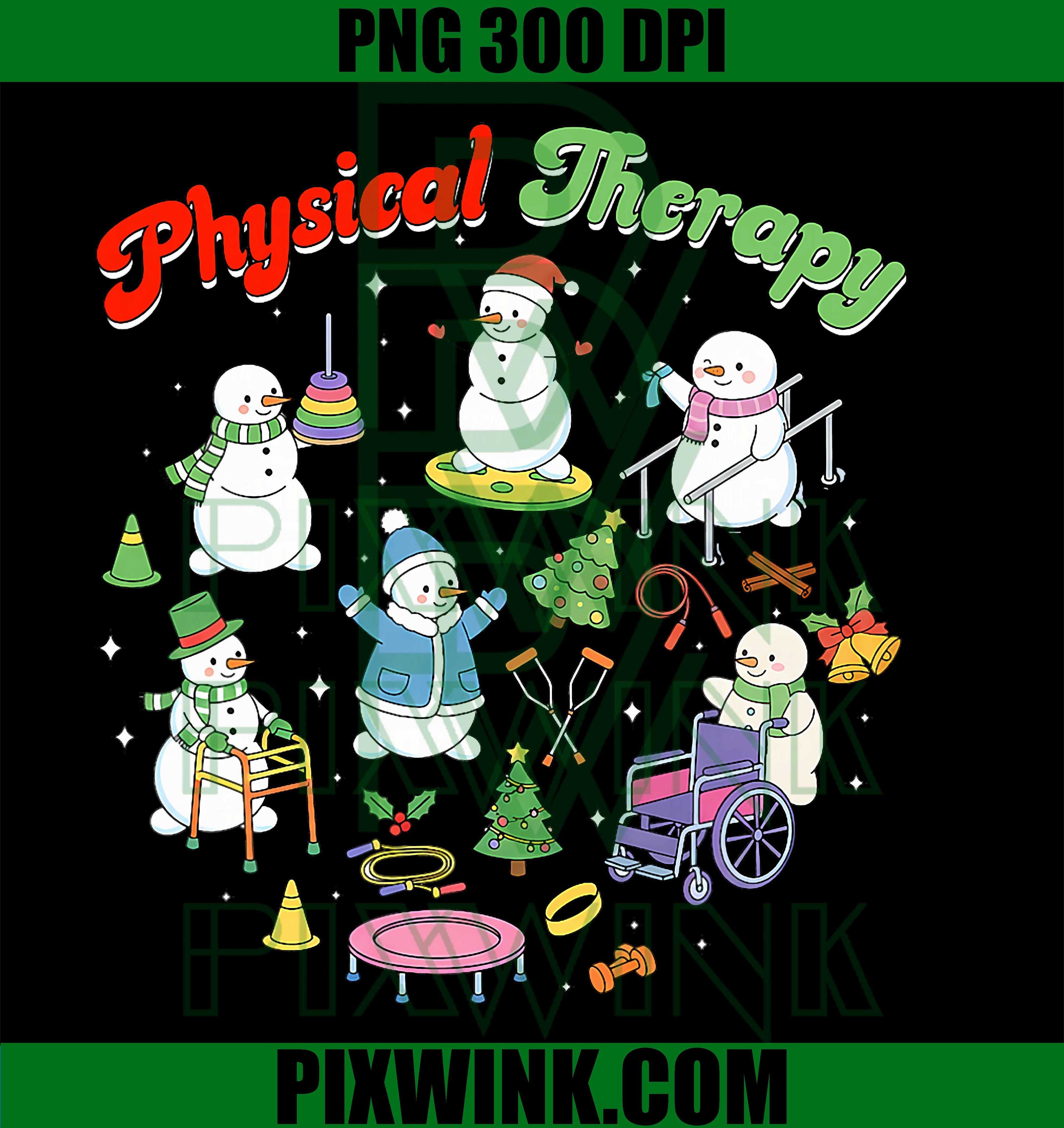 Physical Therapy Christmas, Xmas Snowman Physical Therapist PNG