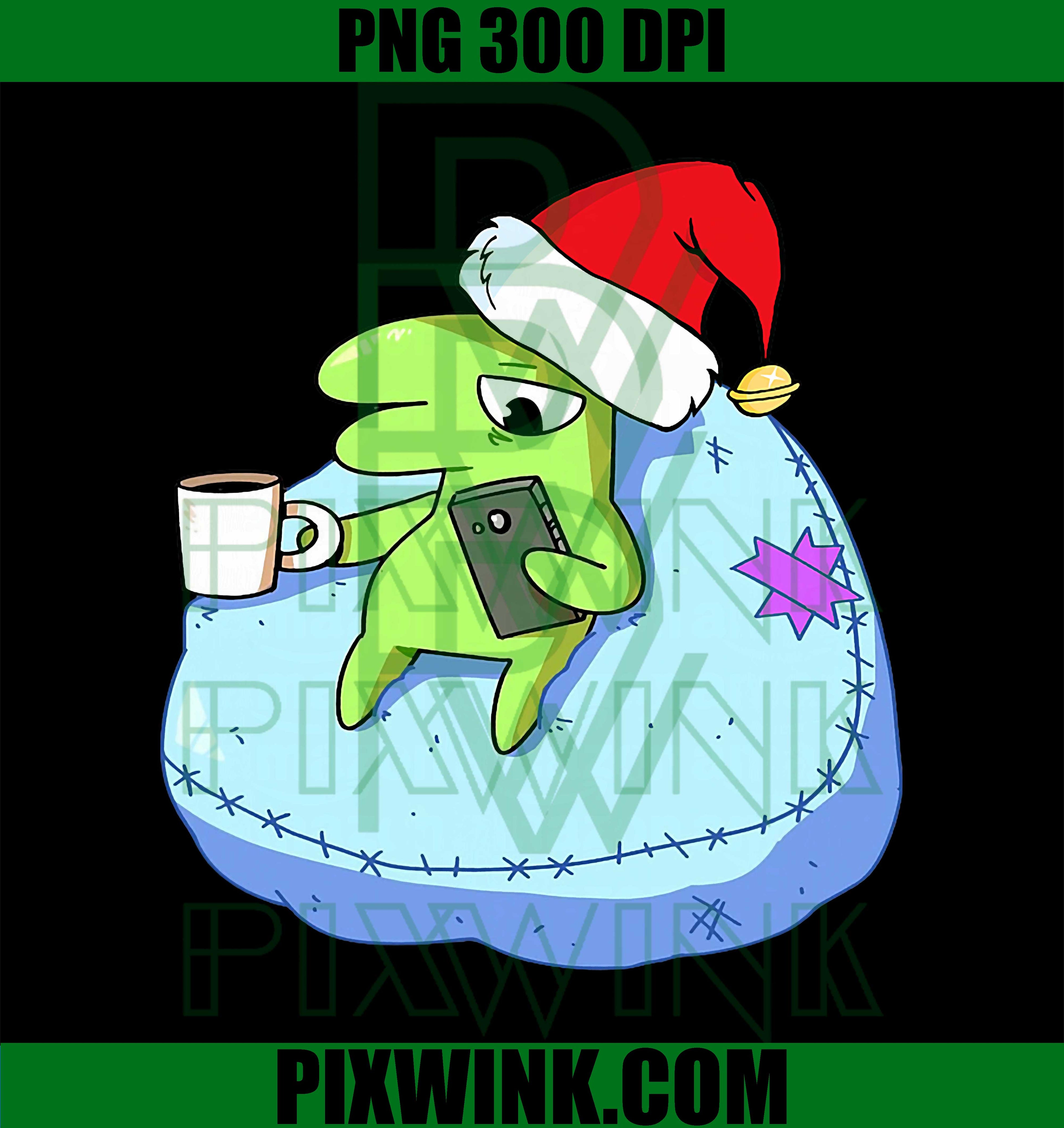 Funny Glep Christmas PNG, Smiling Friends Glep Christmas PNG