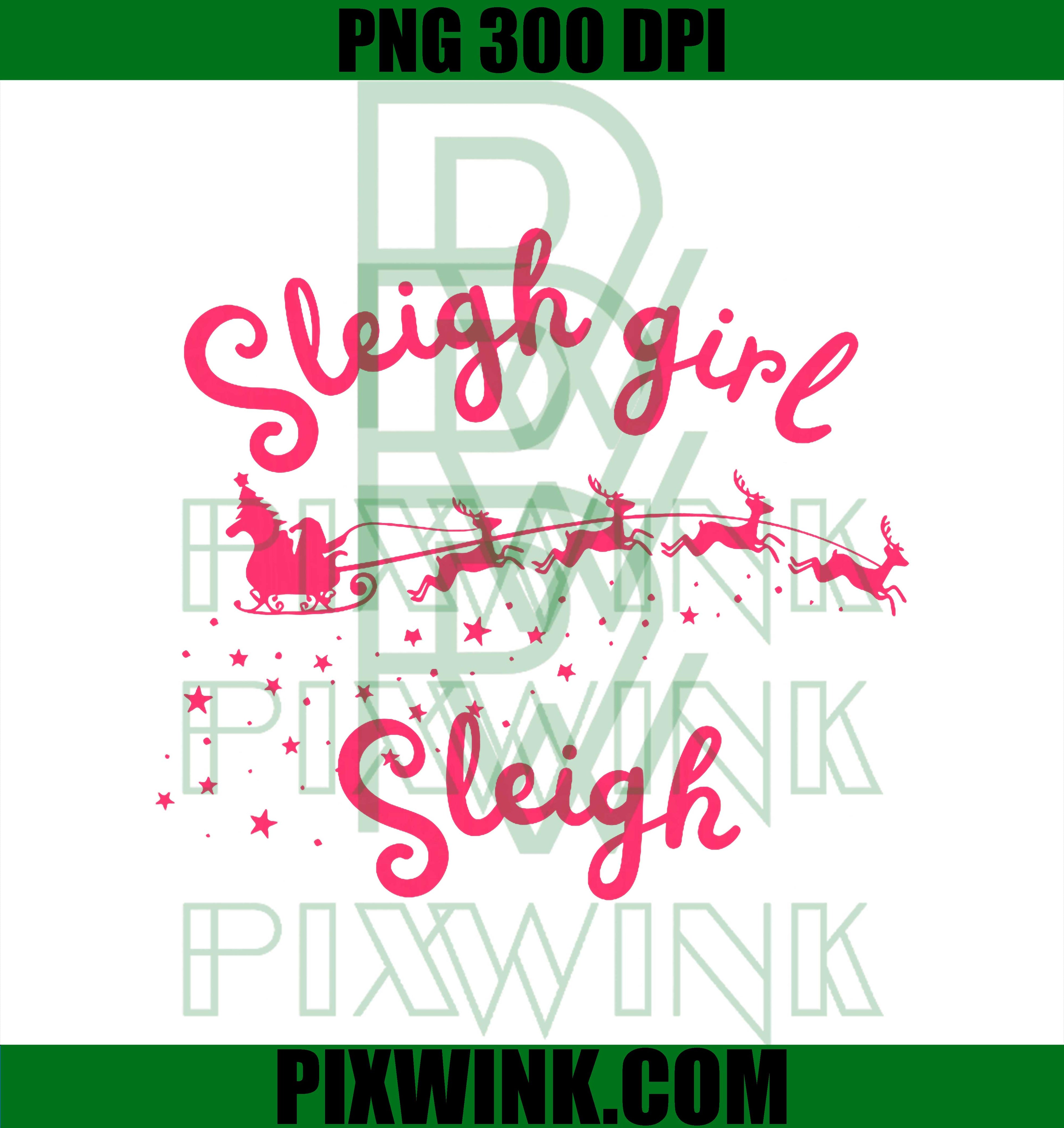 Sleigh Girl Sleigh Queen Cute Christmas Sleigh PNG