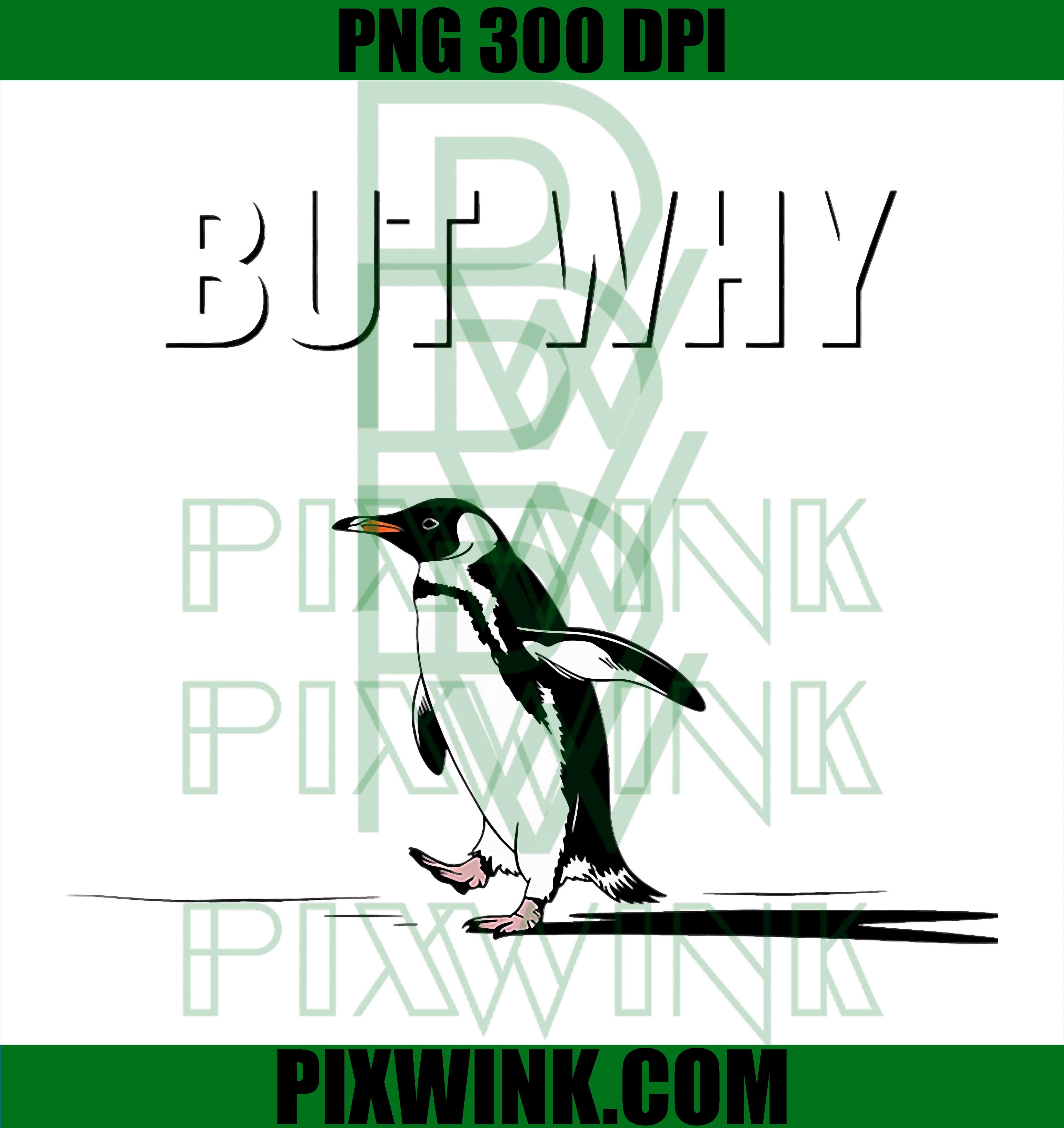 Funny Penguin PNG, But Why Meme PNG, Cute Bird Illustration Art PNG