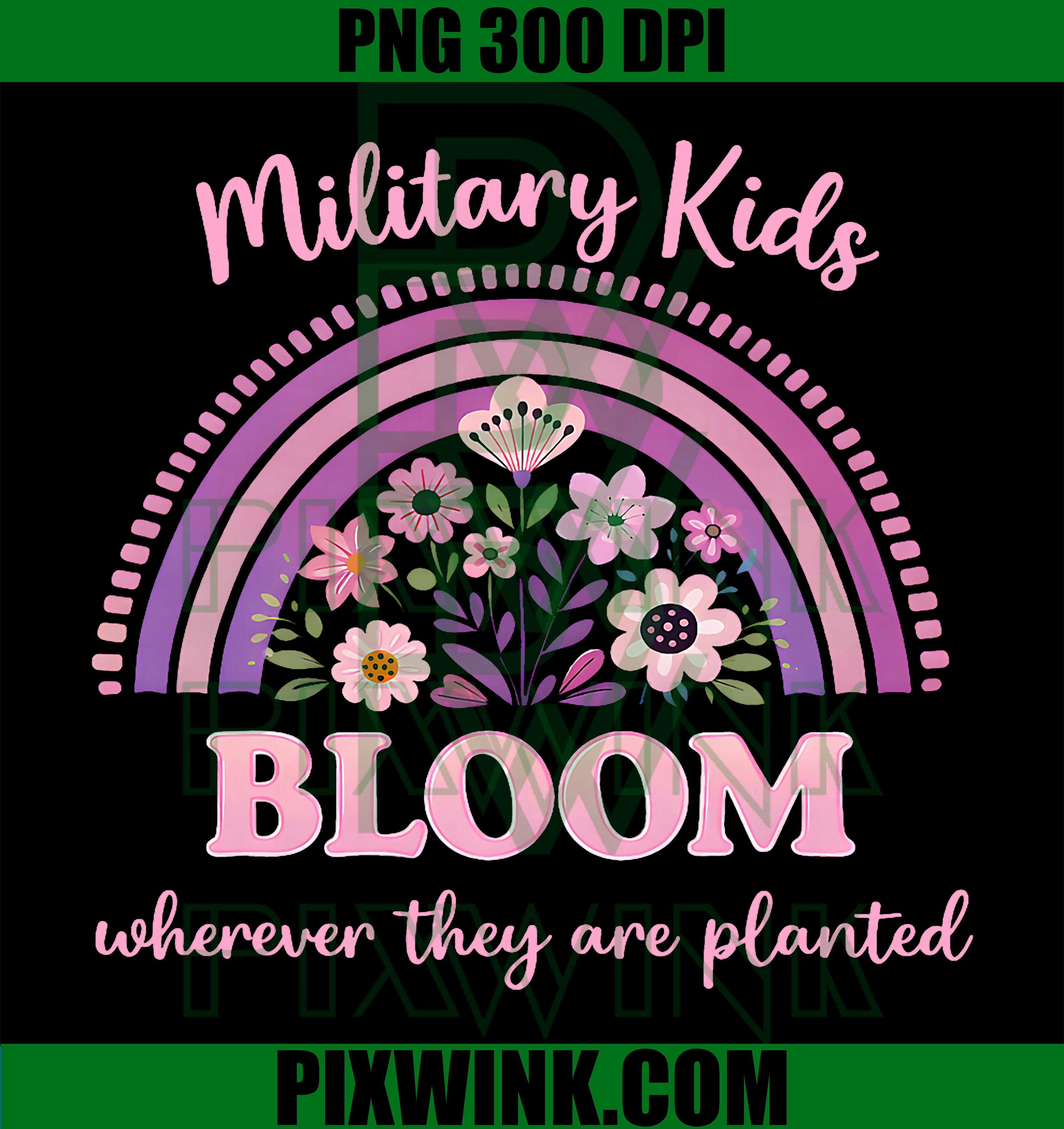 Military Child Era PNG, Purple Up Rainbow Military Kid Graphic PNG