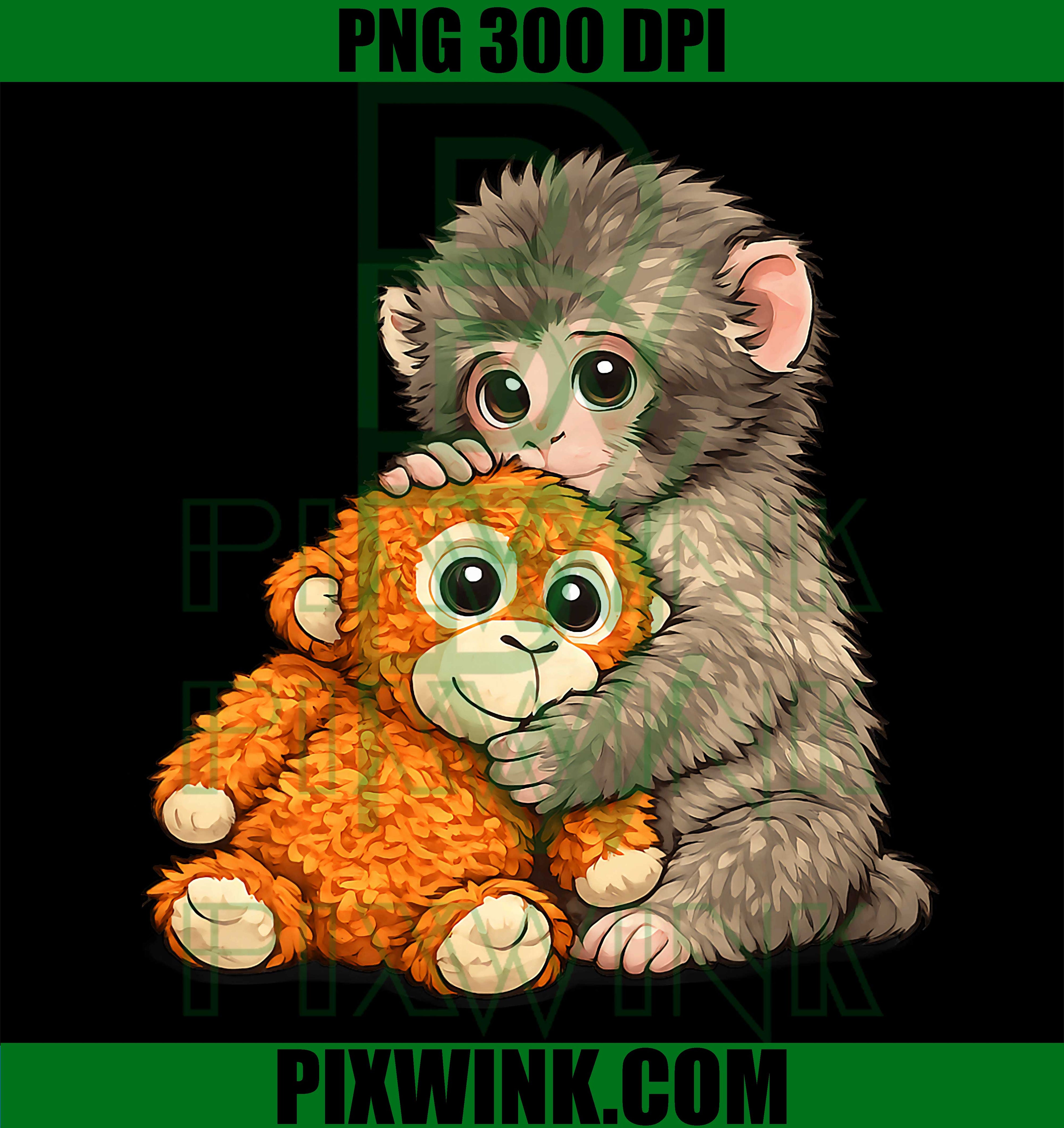 Punch Monkey Teddy Bear Meme PNG, Viral Cute Monkey Meme PNG