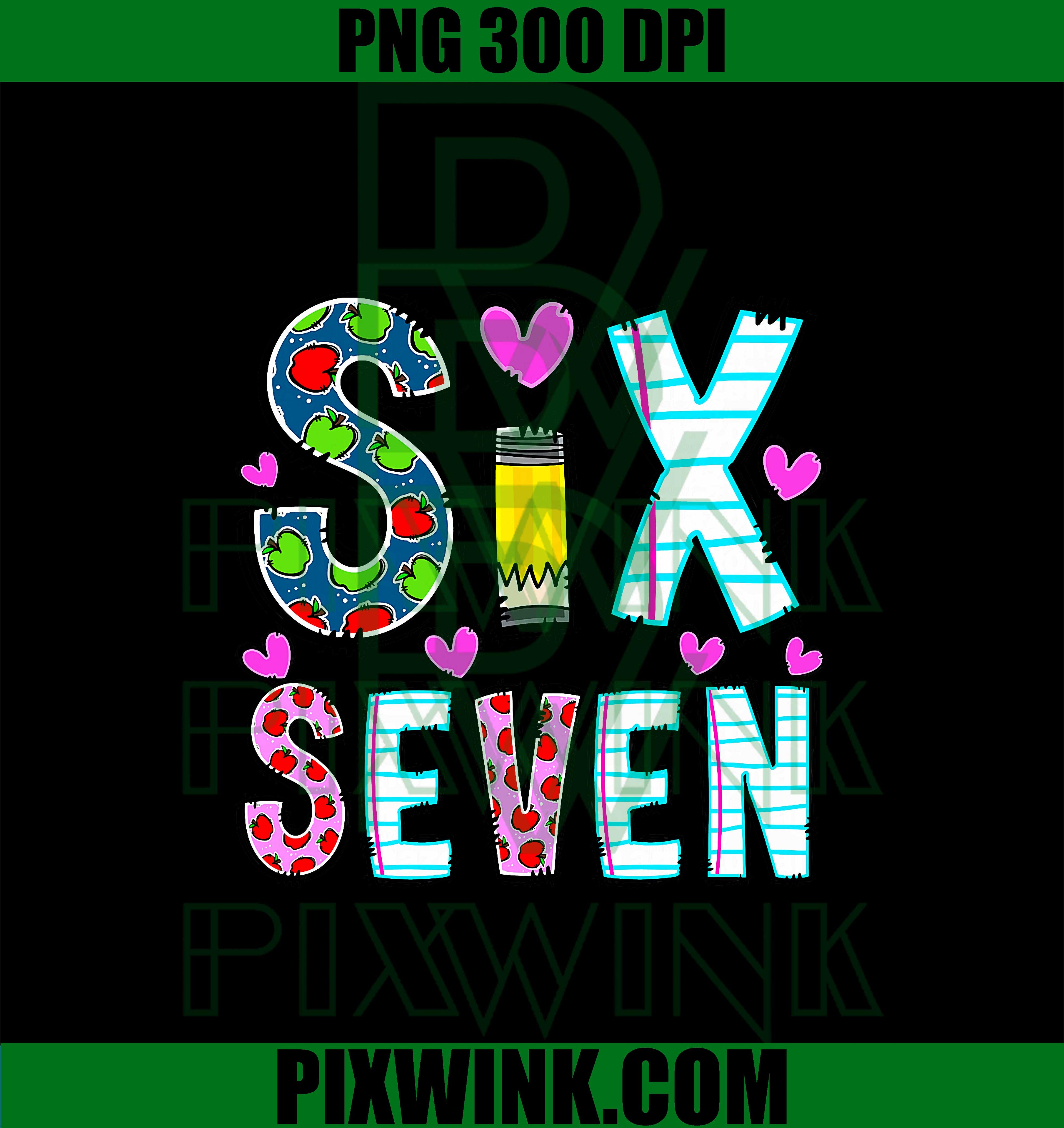  Cute 6 7 Six Seven Meme Teacher PNG, Funny Meme Trendy PNG, Funny Six Seven 6 7 Meme PNG