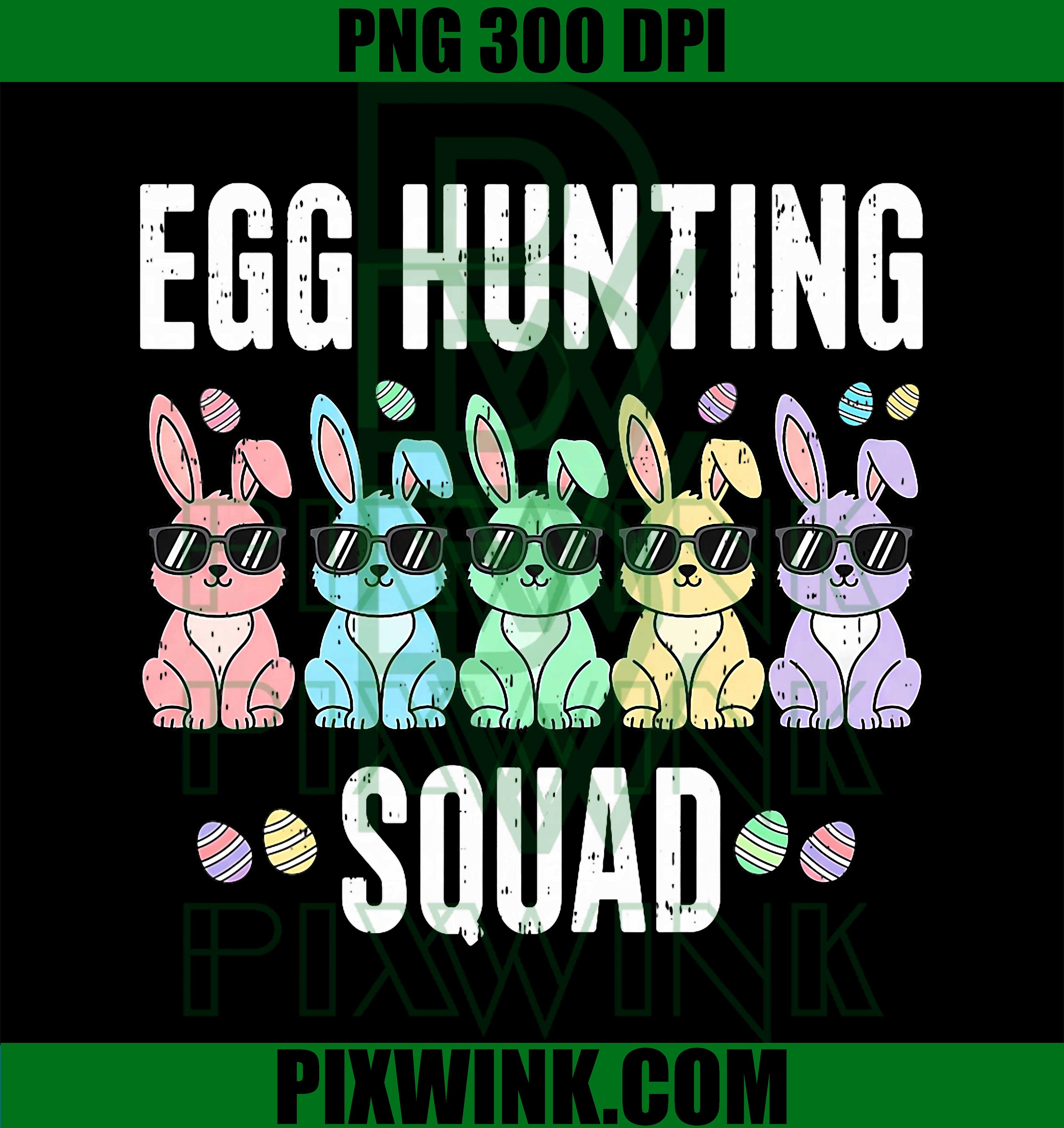 Happy Easter Bunny Eggs PNG, Easter Squad Matching PNG