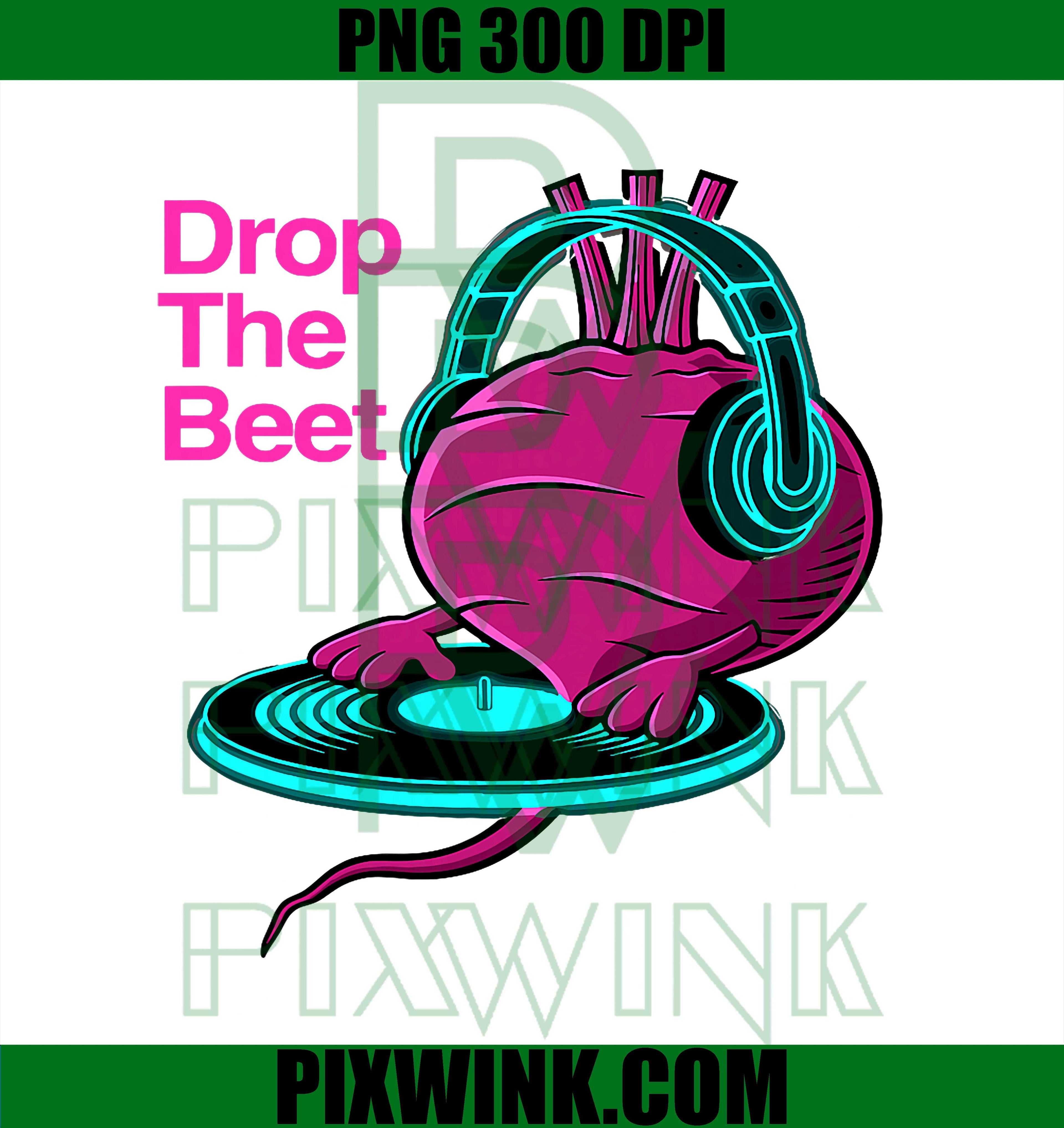 Drop Beat Beet PNG, DJ Humor Music Pun PNG