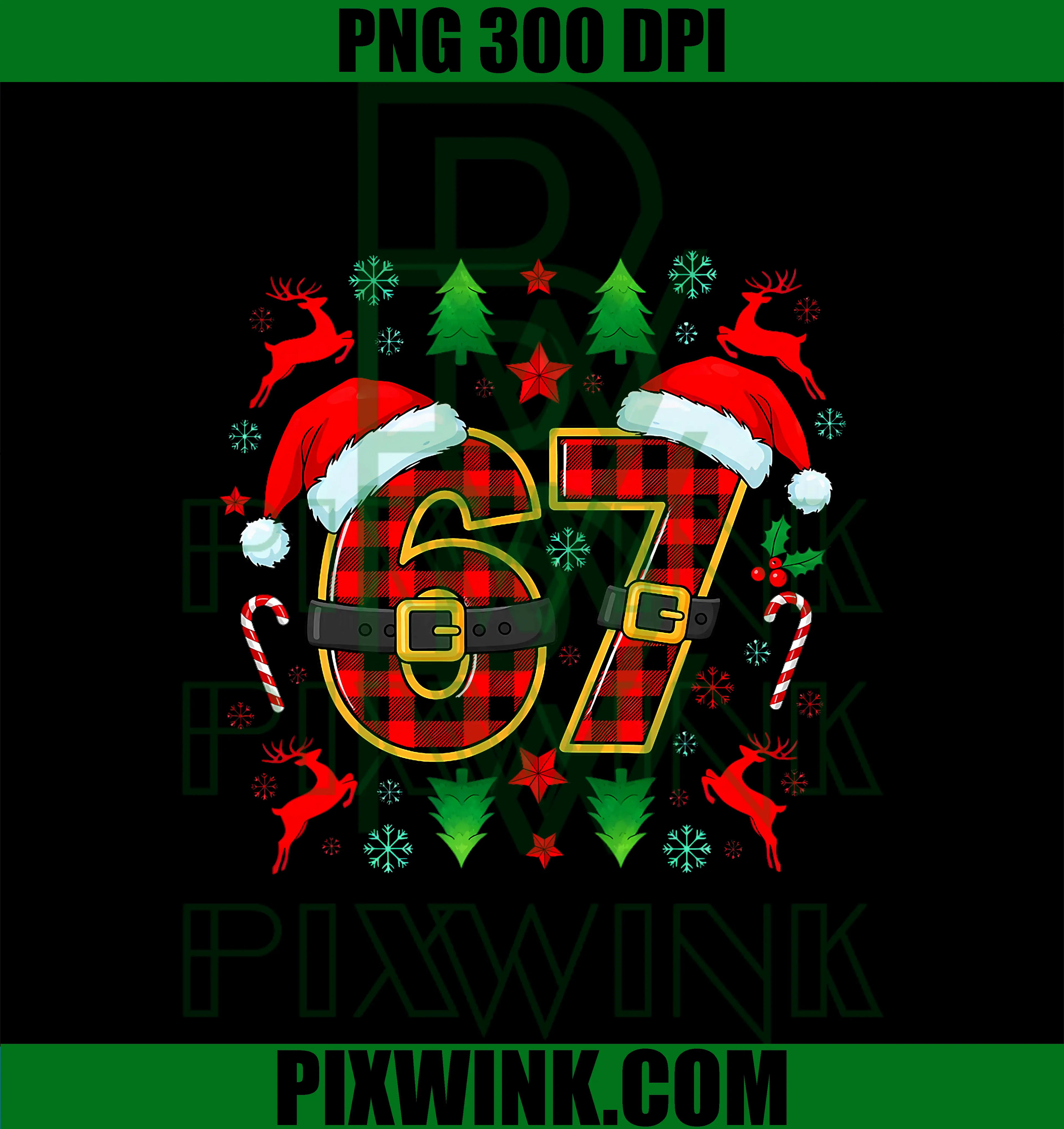 67 Christmas Fun PNG, 6 7 Meme Family Matching Gen Alpha Slang PNG