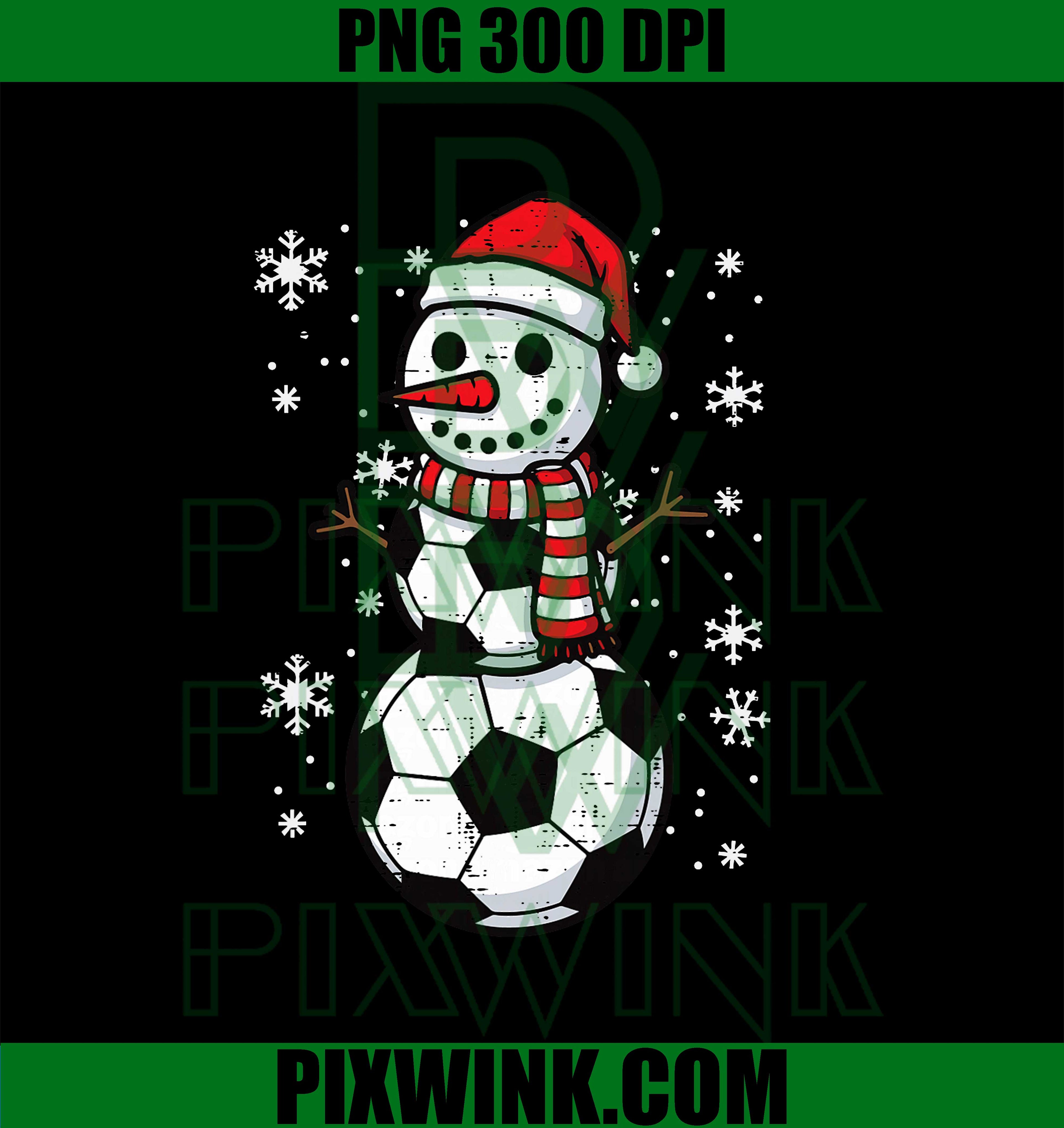 Christmas Soccer Ball Snowman Xmas Football PNG