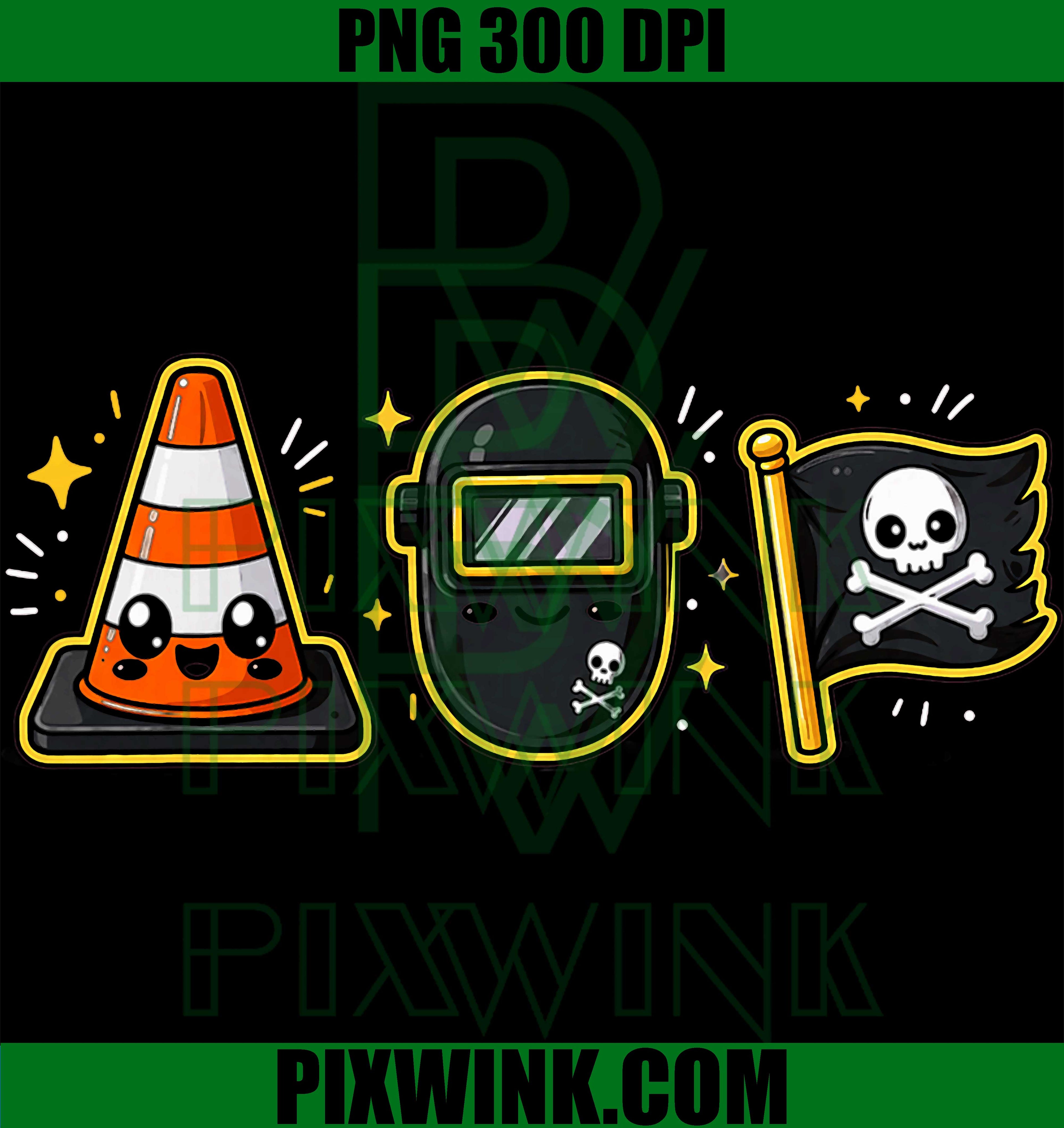 Hoist The Cone PNG, Pirate Traffic Cone PNG Funny Road Safety Design