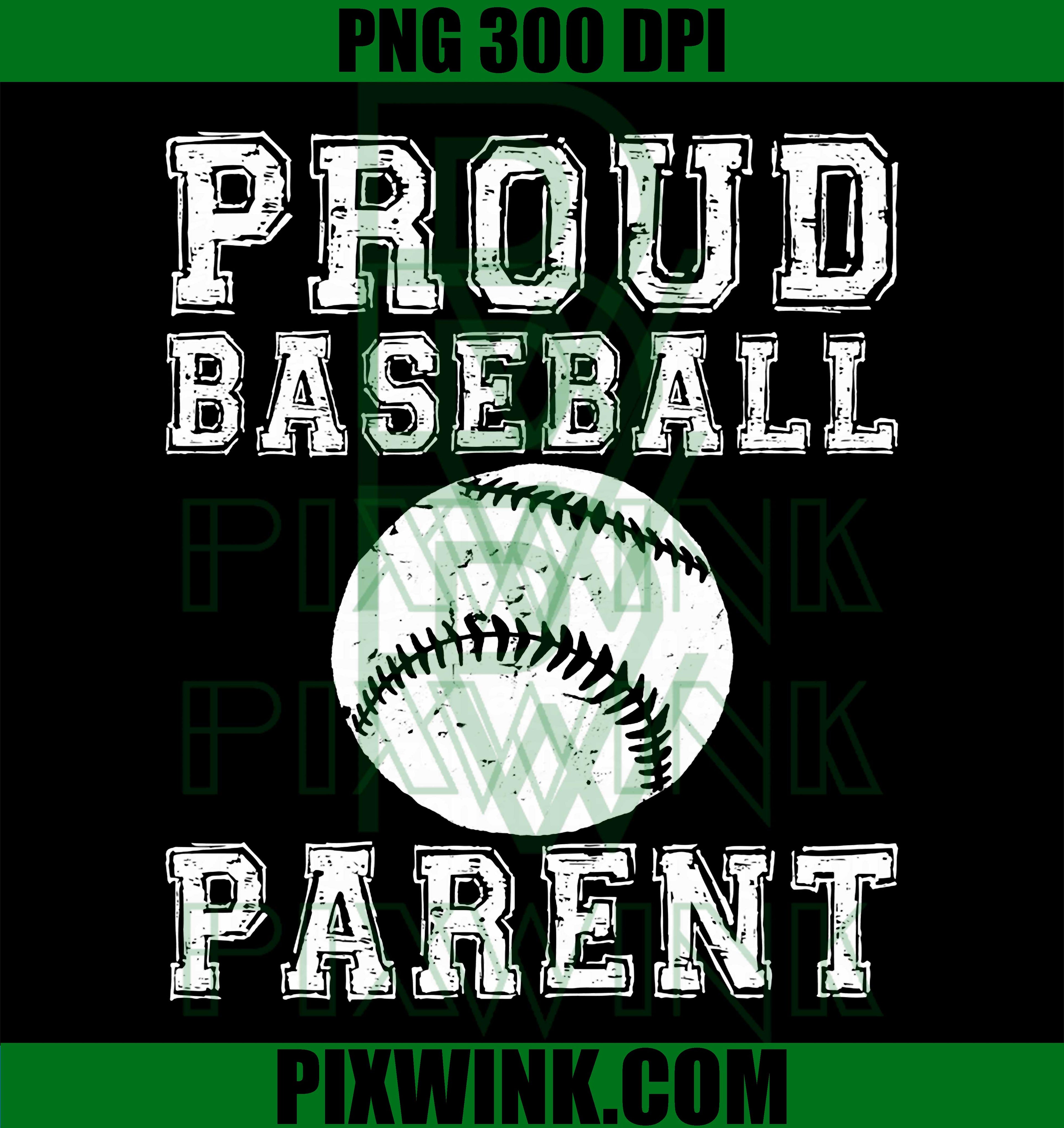 Proud Baseball Parent PNG, Game Day Sports PNG, Family Tee PNG