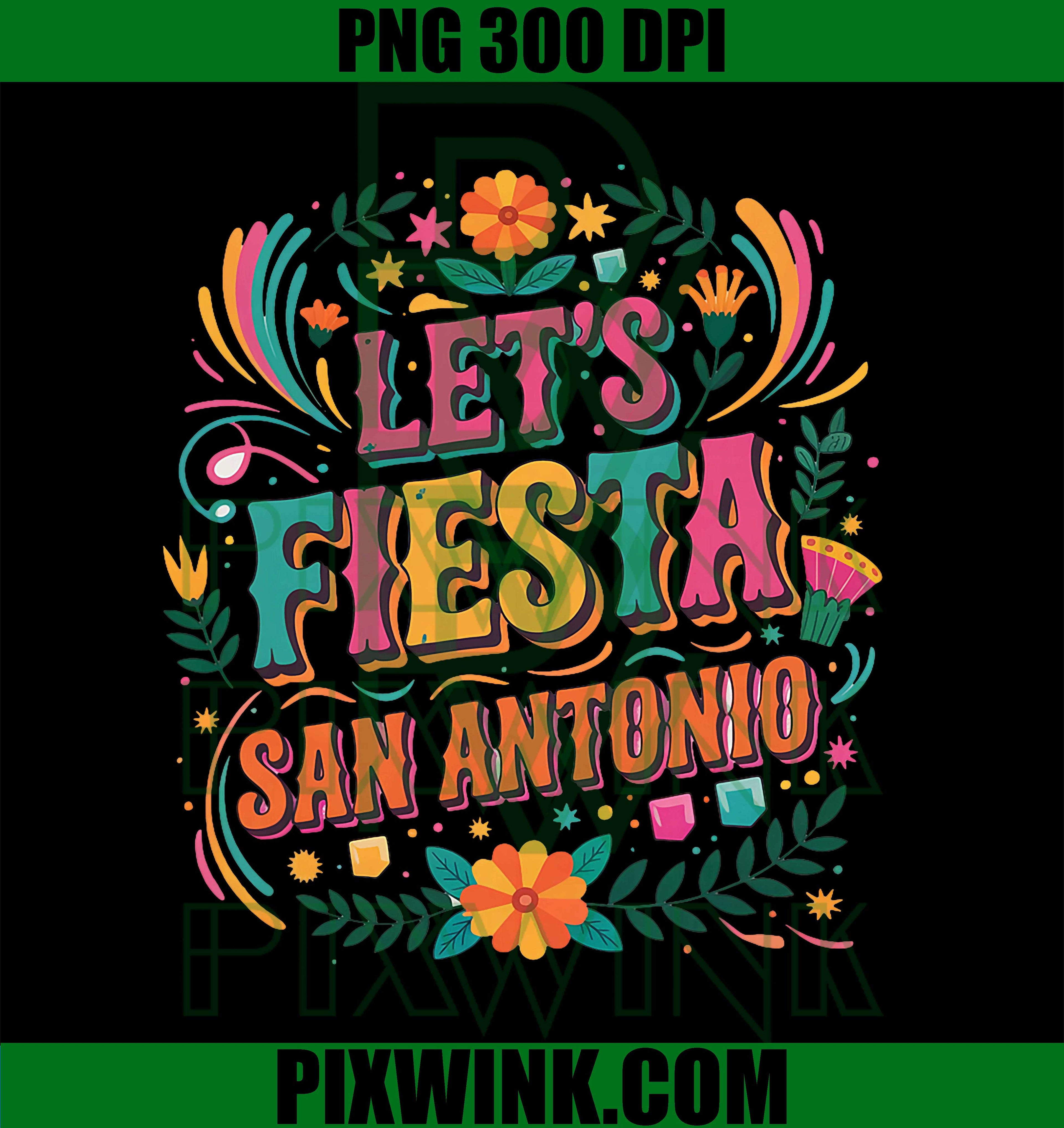 Lets Fiesta San Antonio Retro Fiesta PNG, Cinco De Mayo Mexican Party PNG
