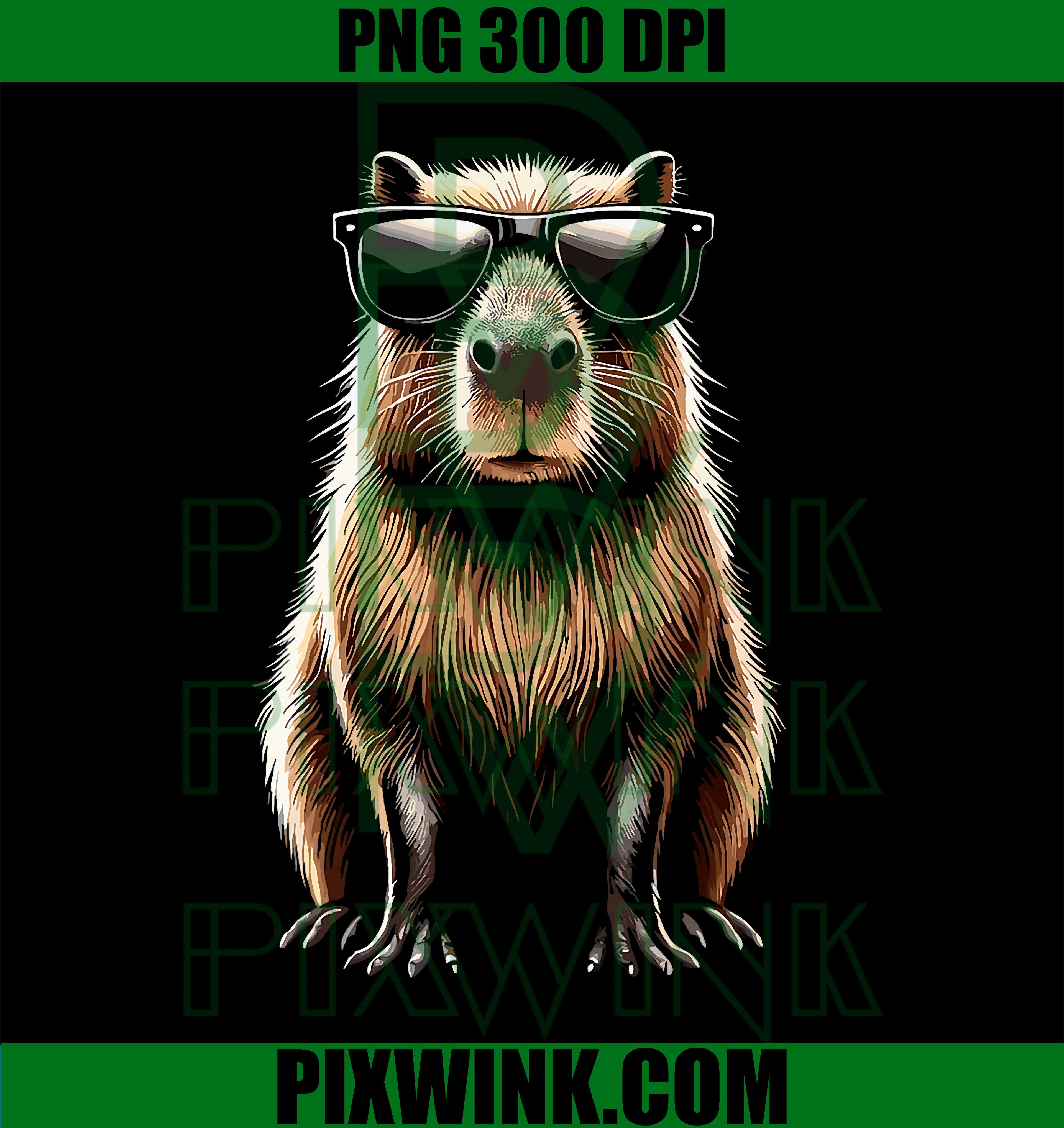 Capybaras Lover with Sunglasses PNG, Capybara PNG