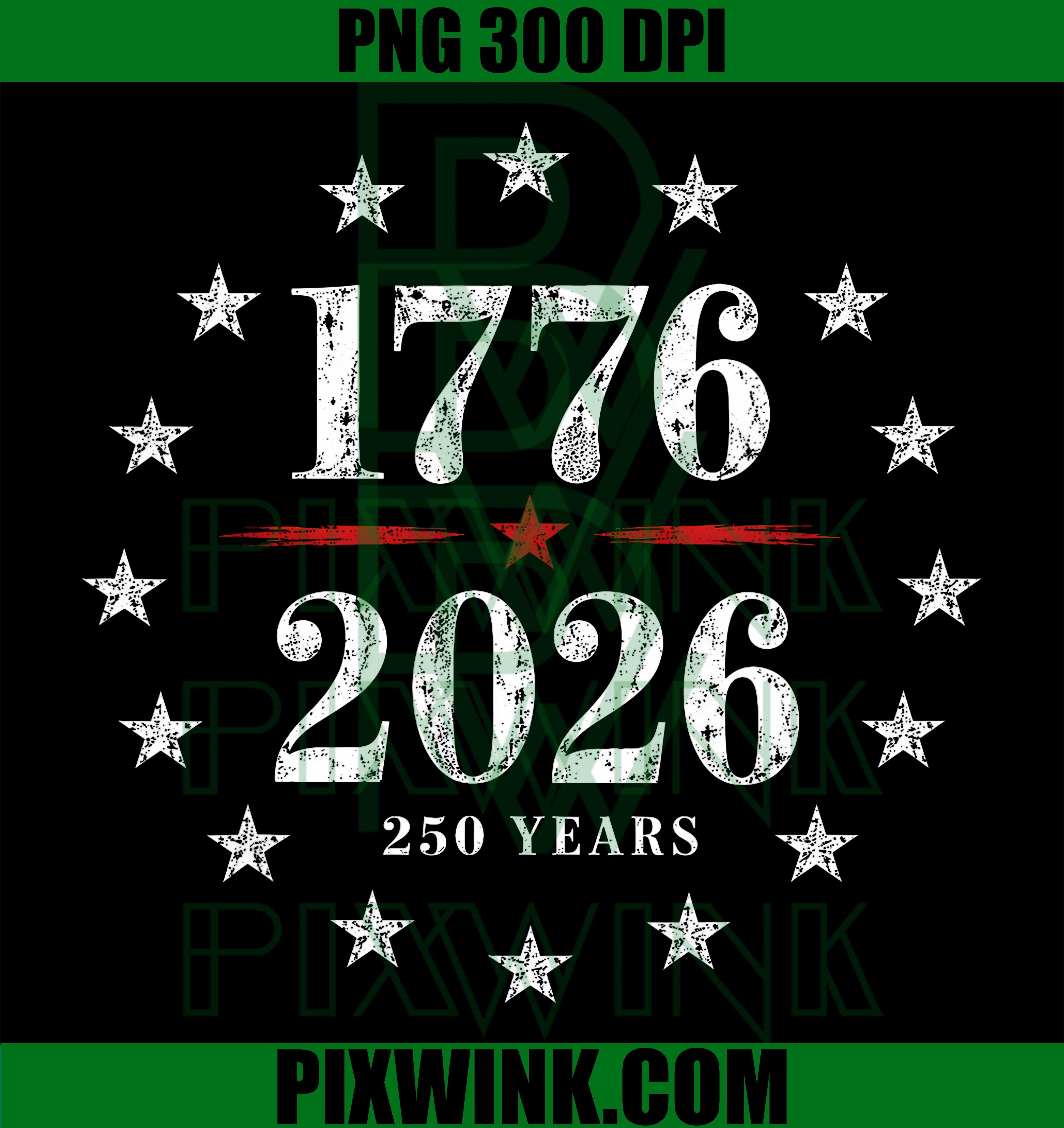 America 250 Years Retro PNG, USA 250th Anniversary PNG, 1776 2026 PNG