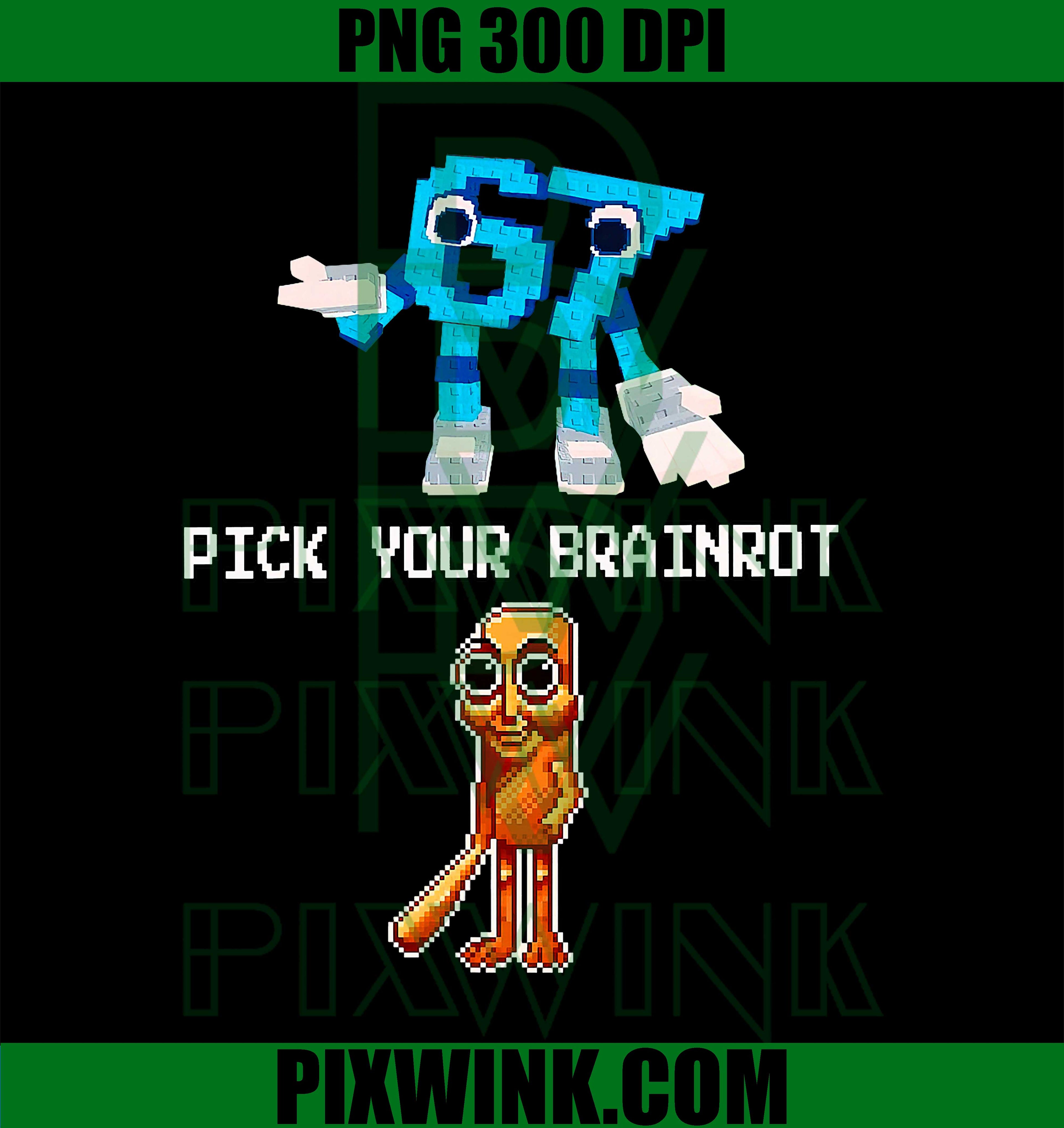Pick Your Brainrot Meme 67 Six Seven Tung Tung Sahur PNG