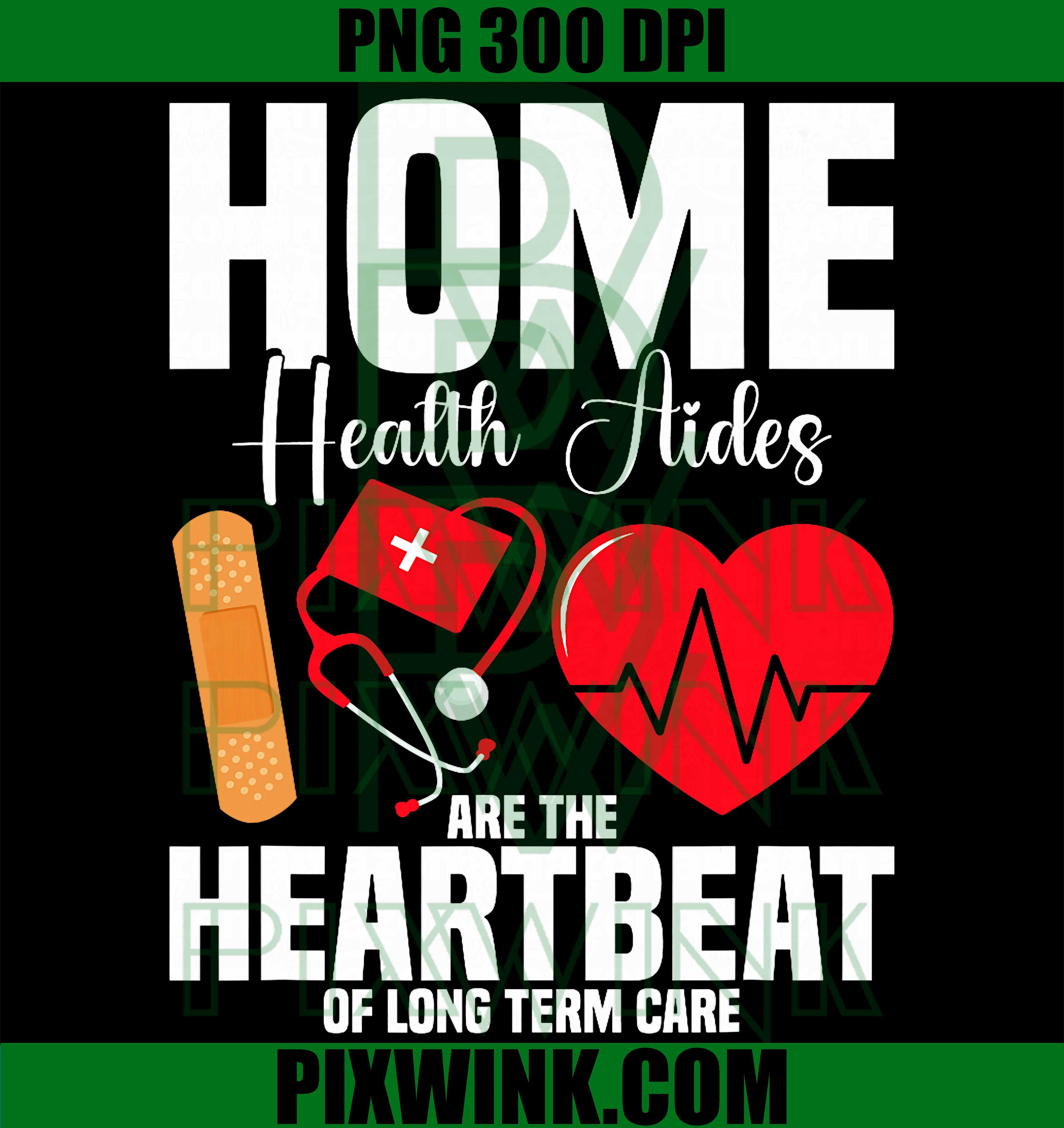 Home Health Aide PNG, Nurse Heartbeat PNG, Care Worker Design PNG