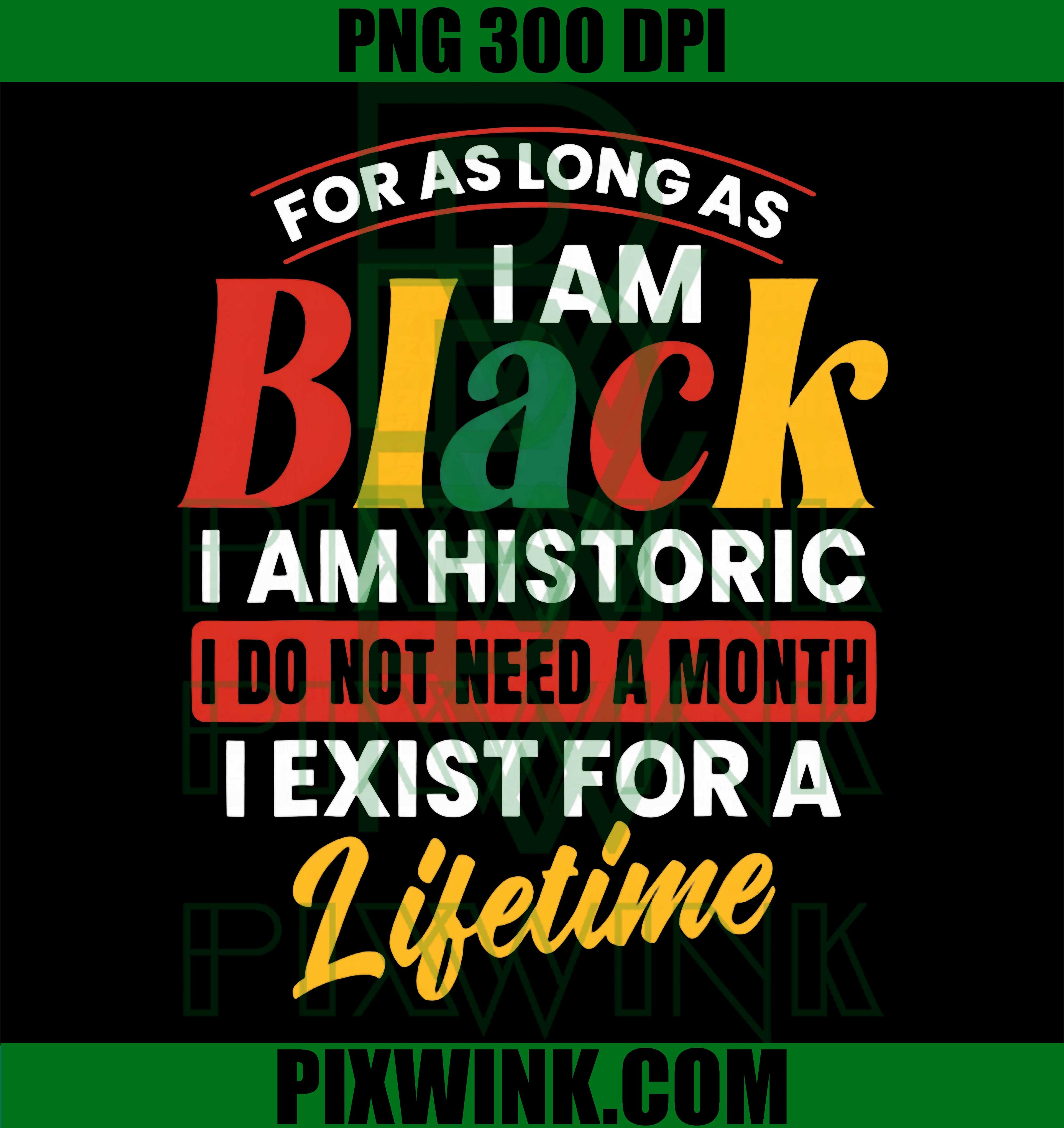 Black History Month PNG, As Long As I’m Black Historic Design PNG