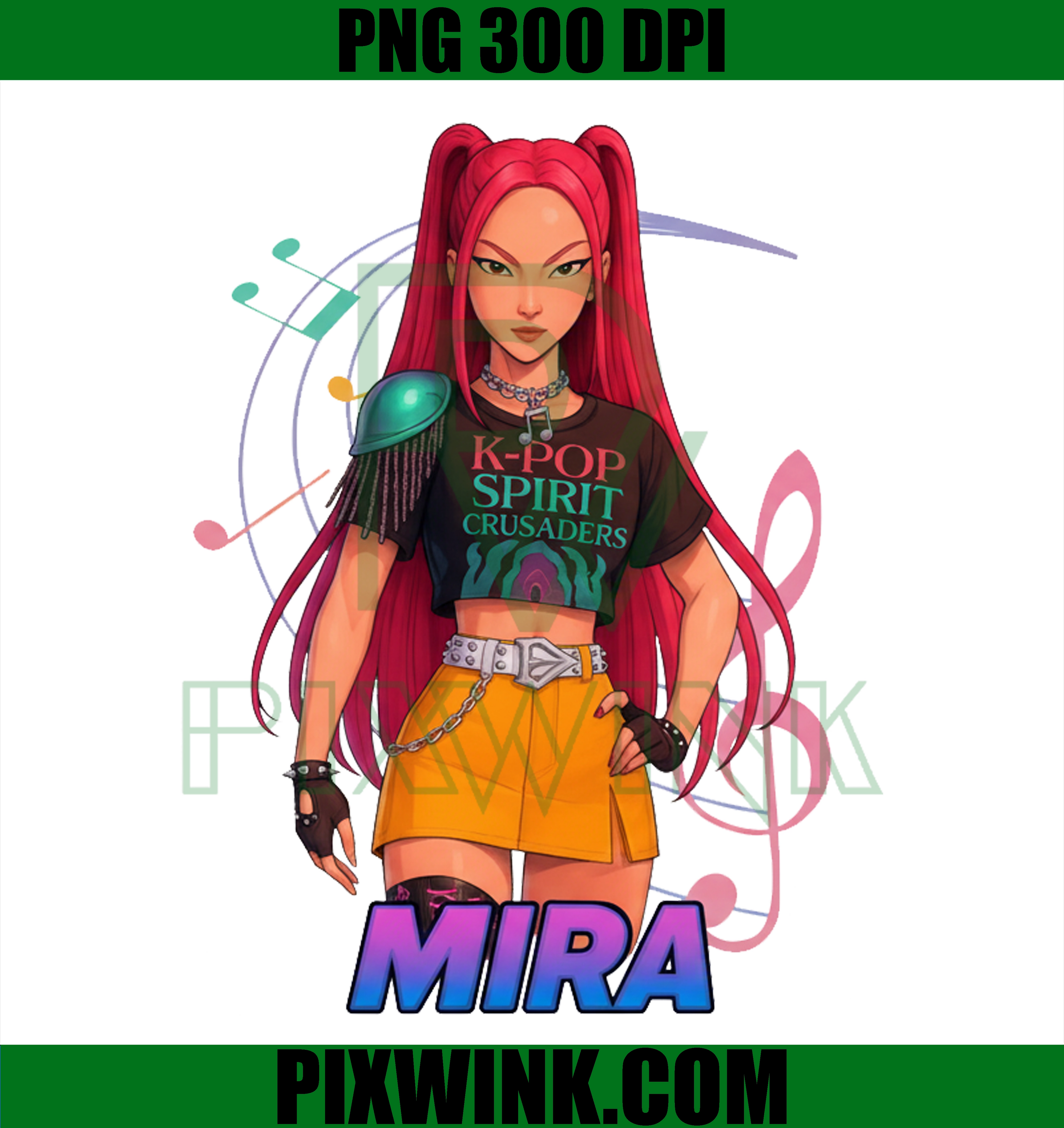 Mira K-Pop Demon Hunters PNG – Digital Art Clipart Download