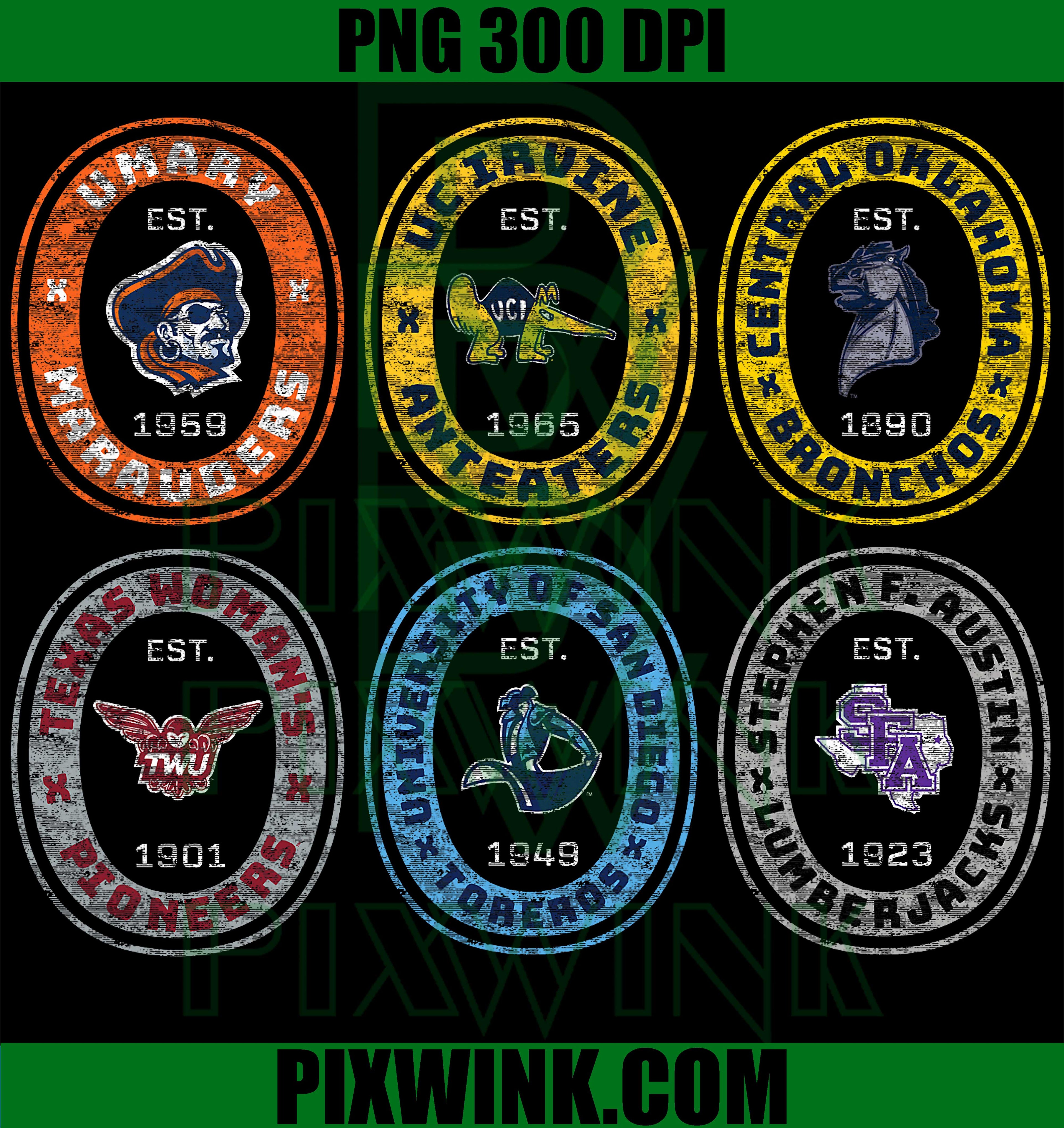 University Mascot Bundle, College Sports Logo PNG, Team Spirit Art