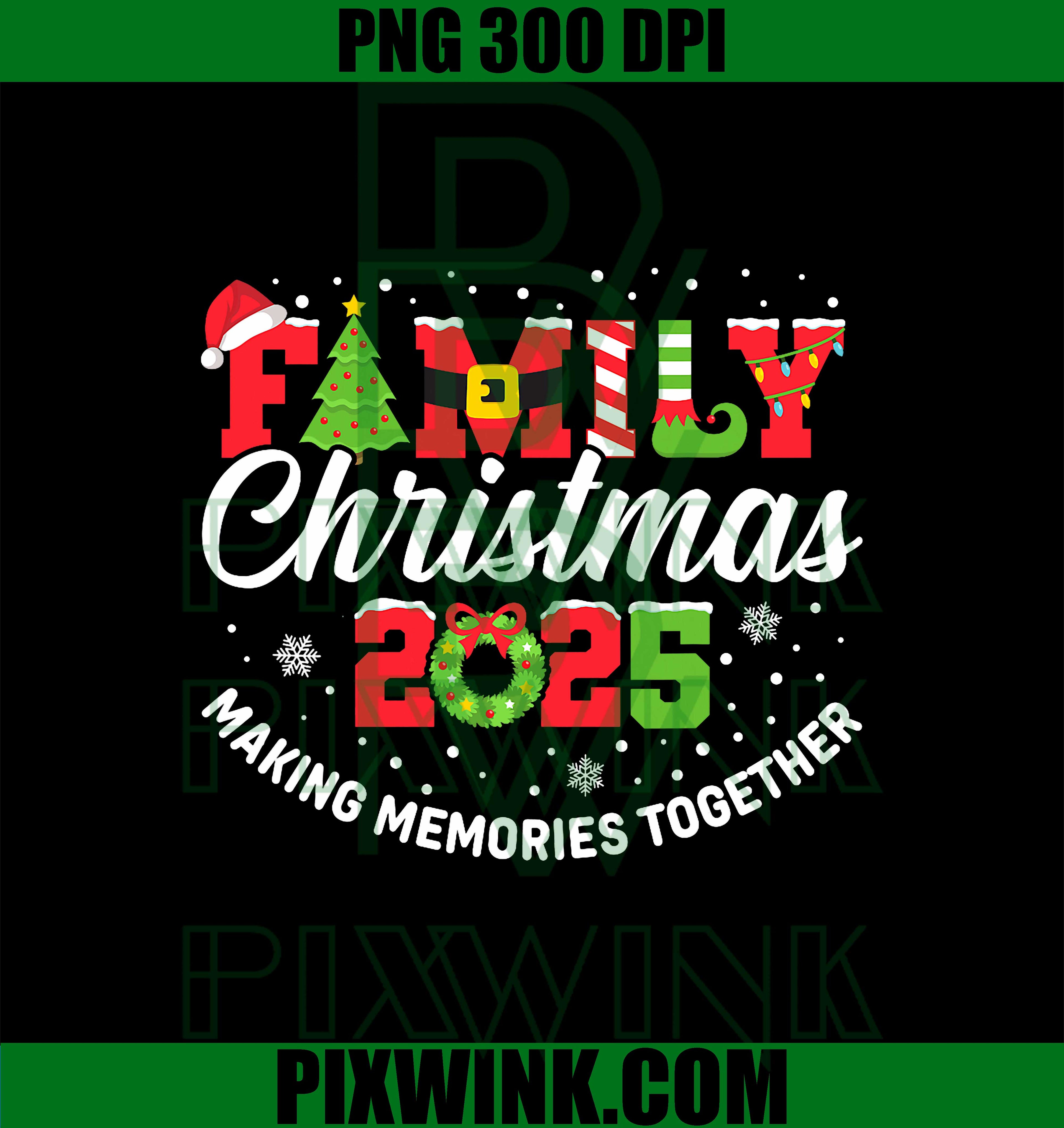 Family Christmas 2025 PNG
