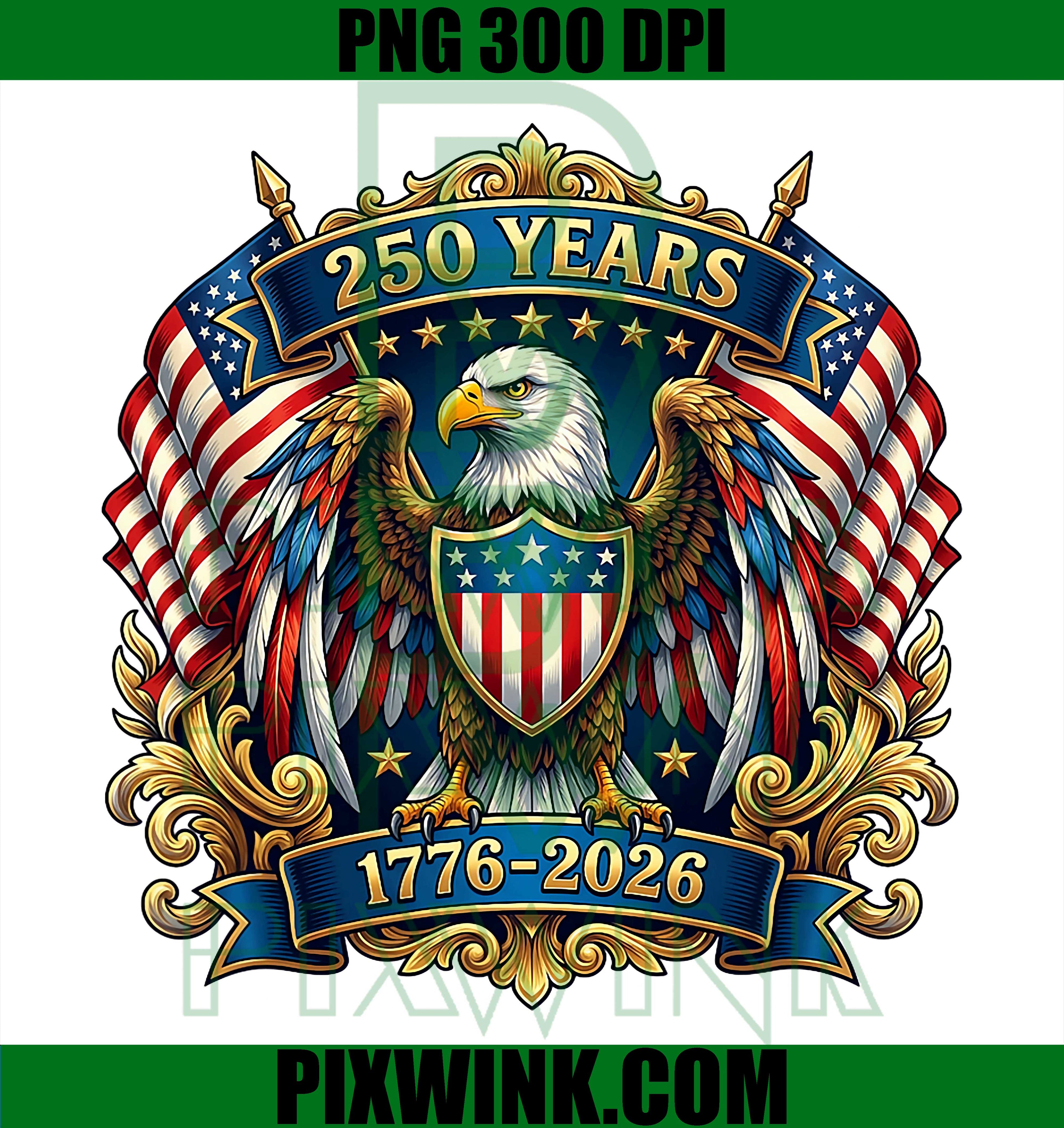 250th USA Eagle PNG, Patriotic 4th July 2026 PNG Design