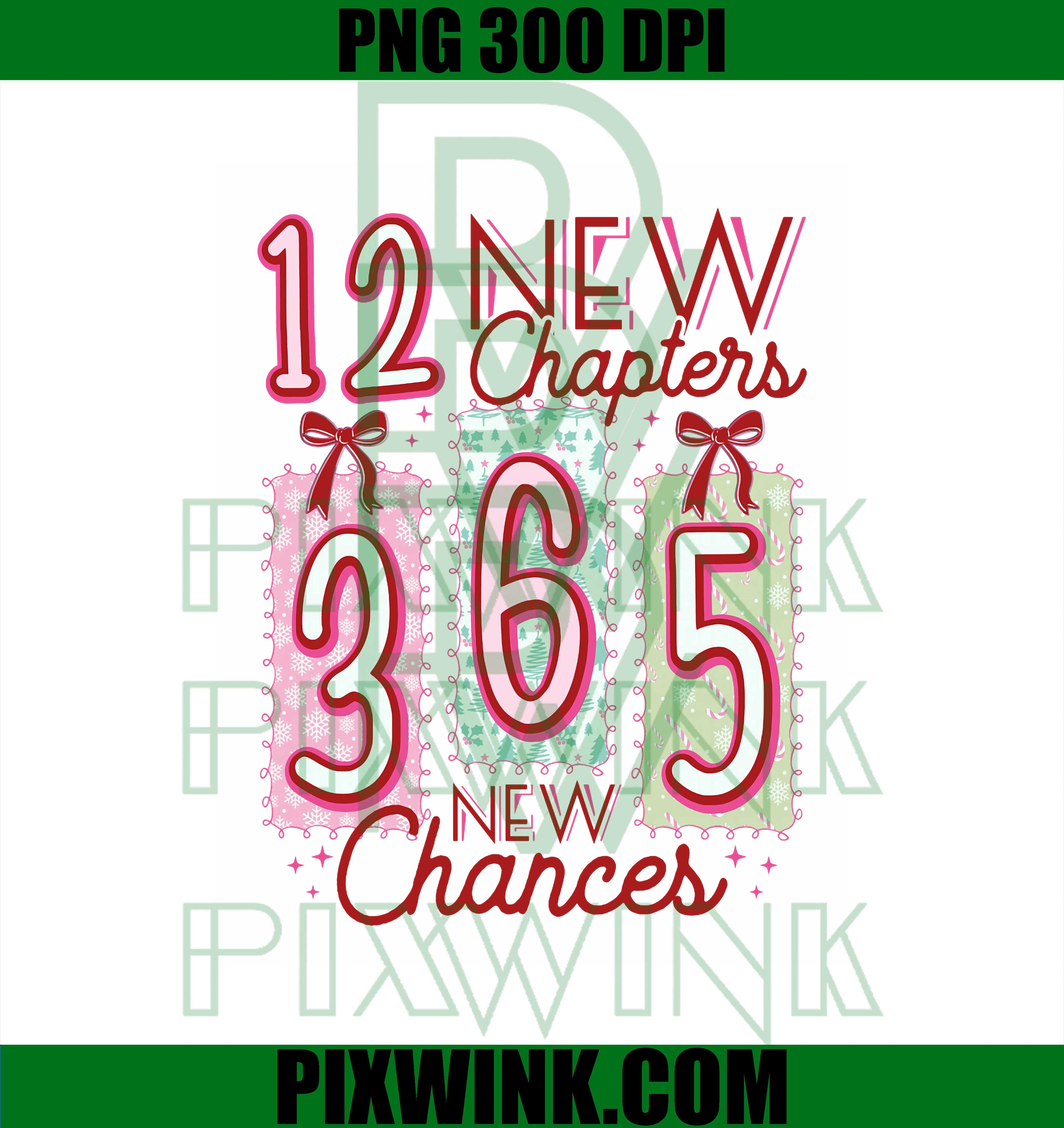 12 New Chapters 365 New Chances PNG, New Year 2026 PNG
