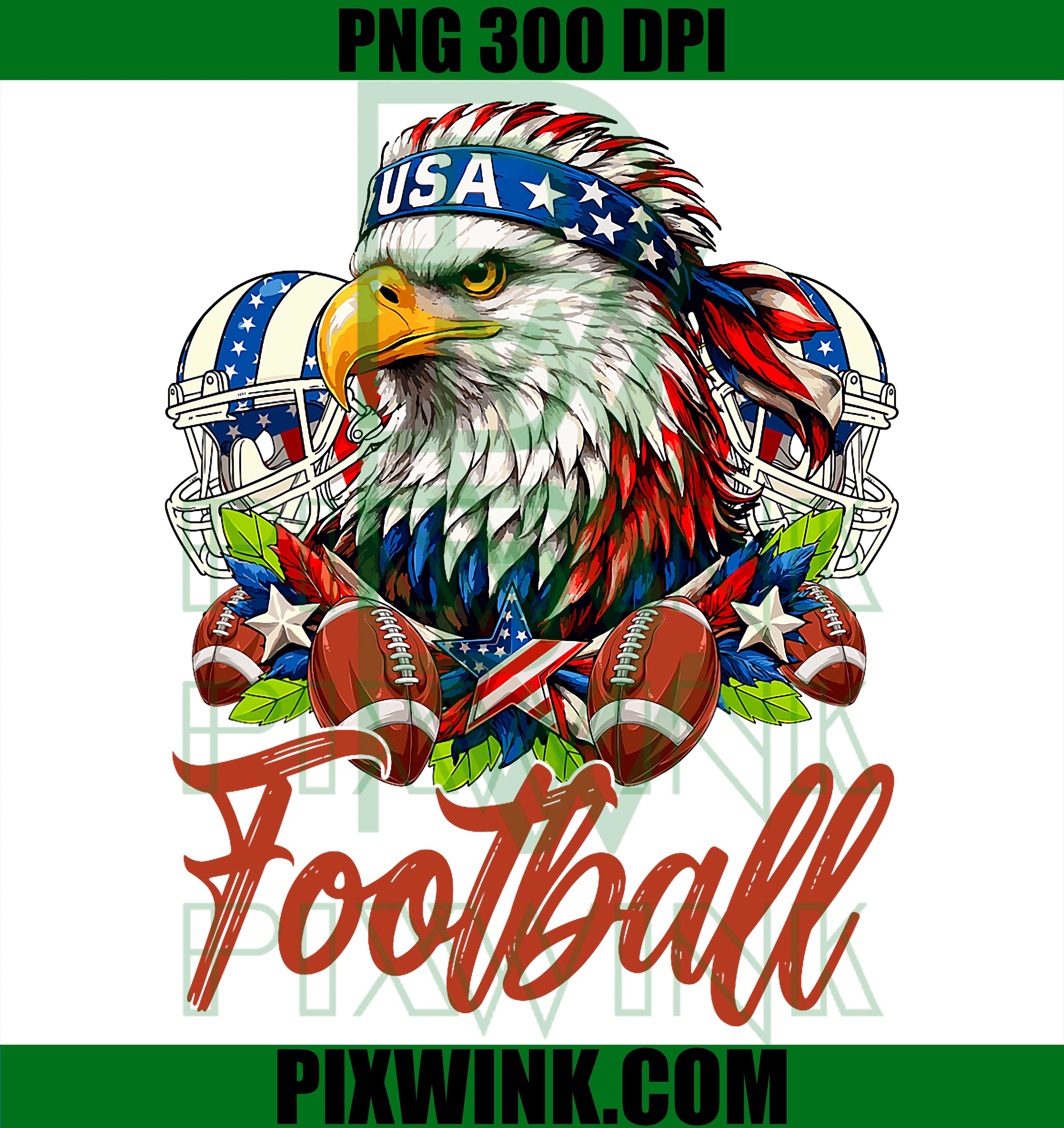 4th July Football Eagle PNG, Patriotic USA Flag Sports PNG