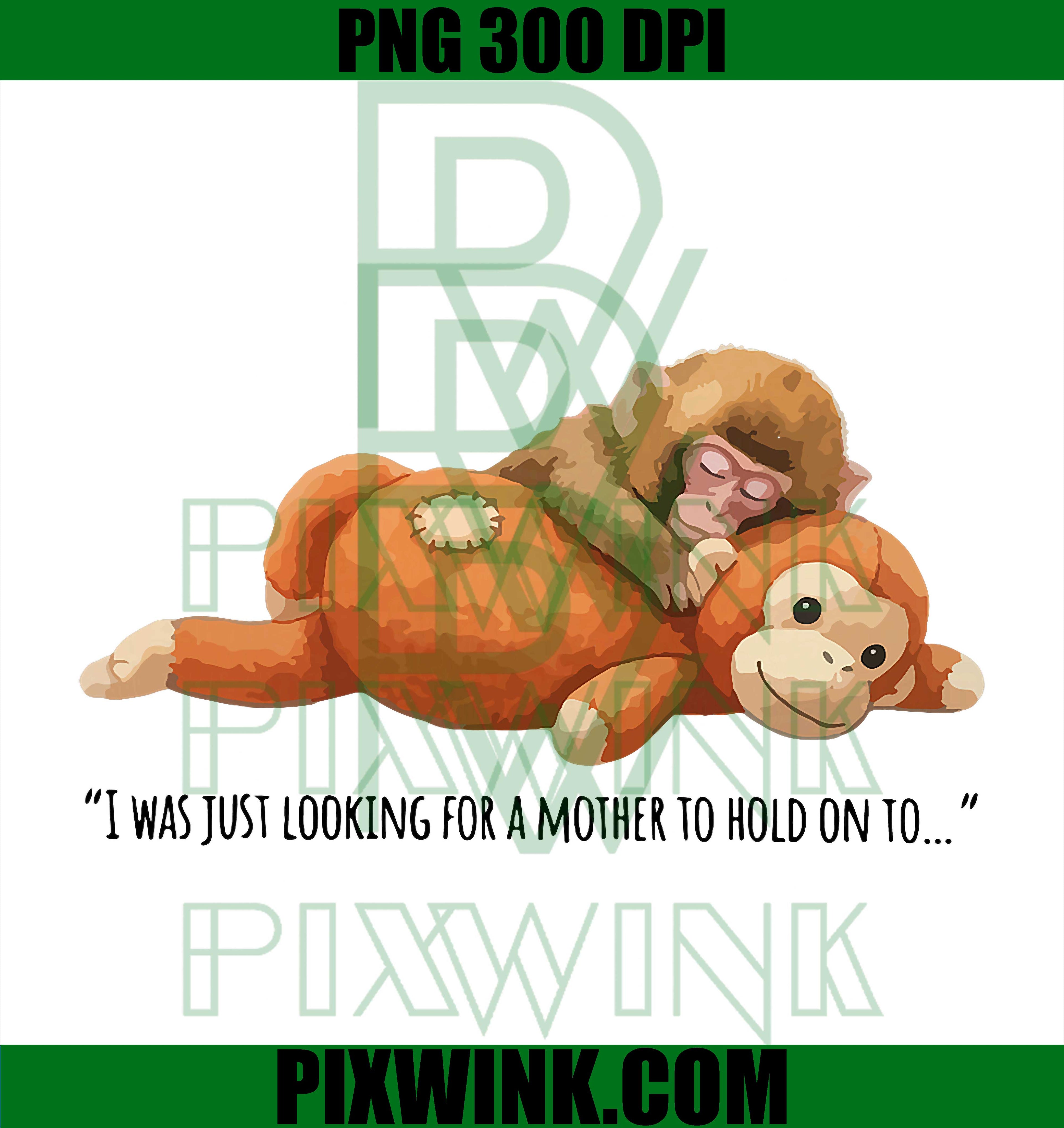 Punch Monkey Plush PNG, Cute Baby Monkey Plushie PNG, Viral Meme Monkey Design PNG